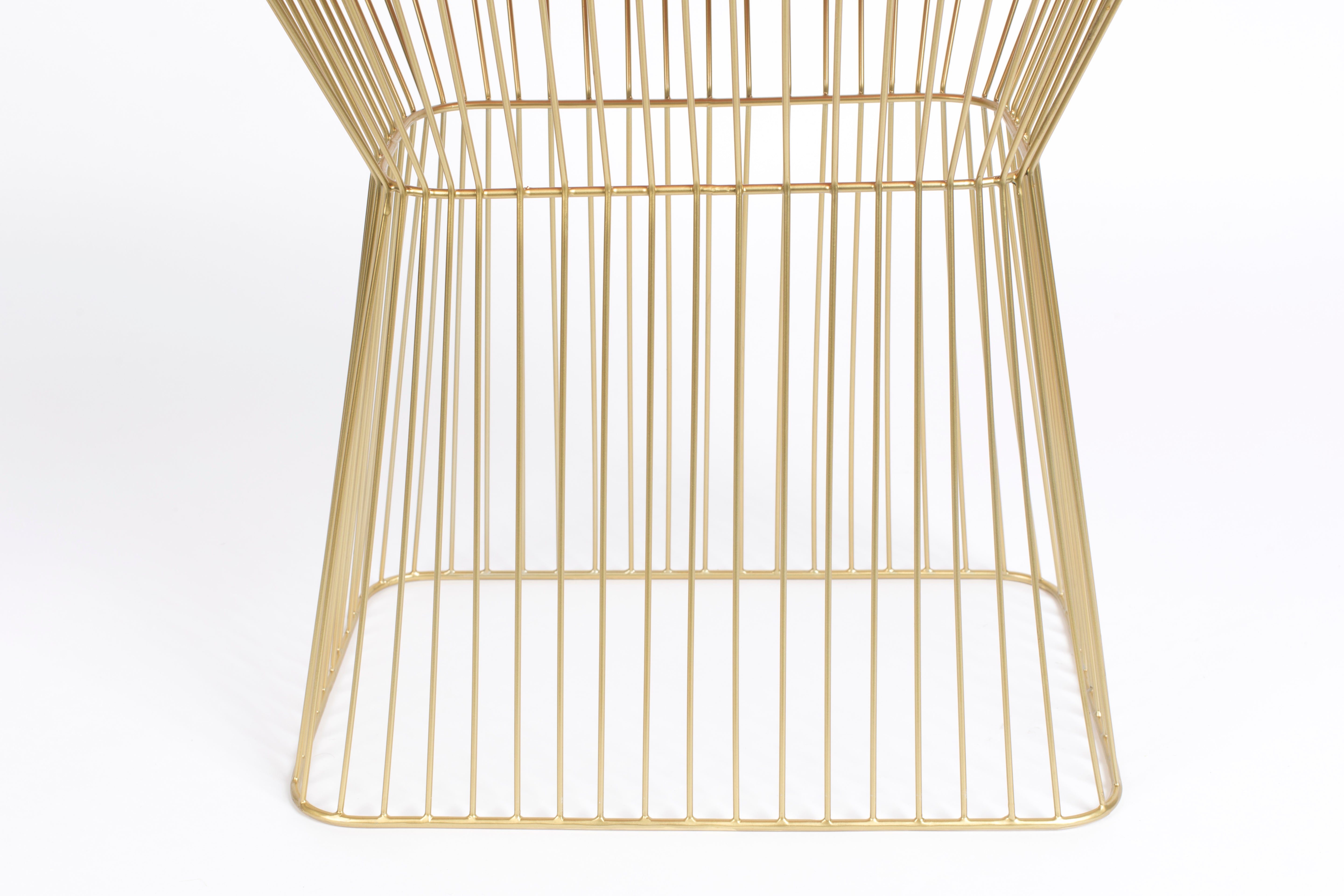 NO OFFENCE side table red wine with a gold base