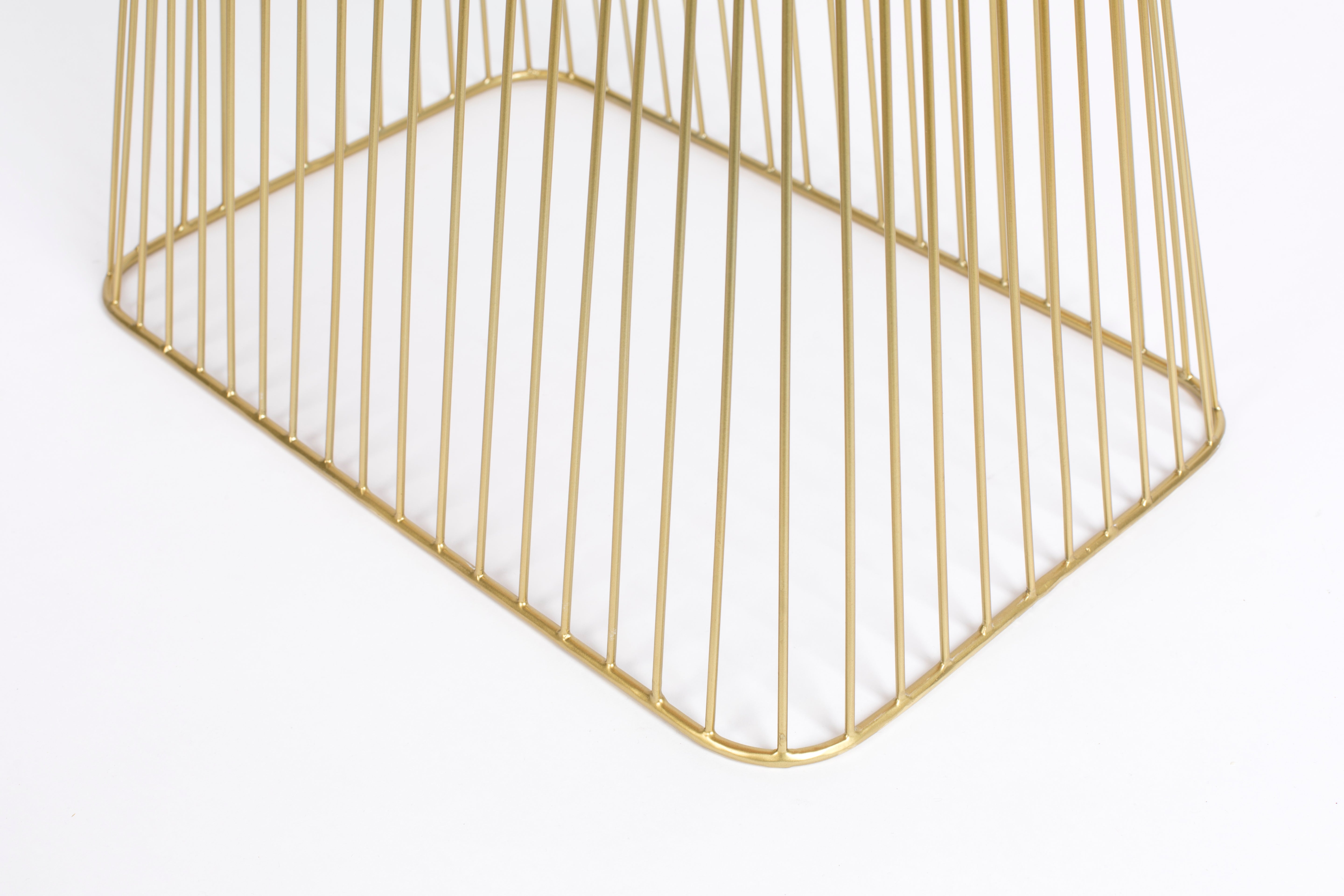 NO OFFENCE side table red wine with a gold base