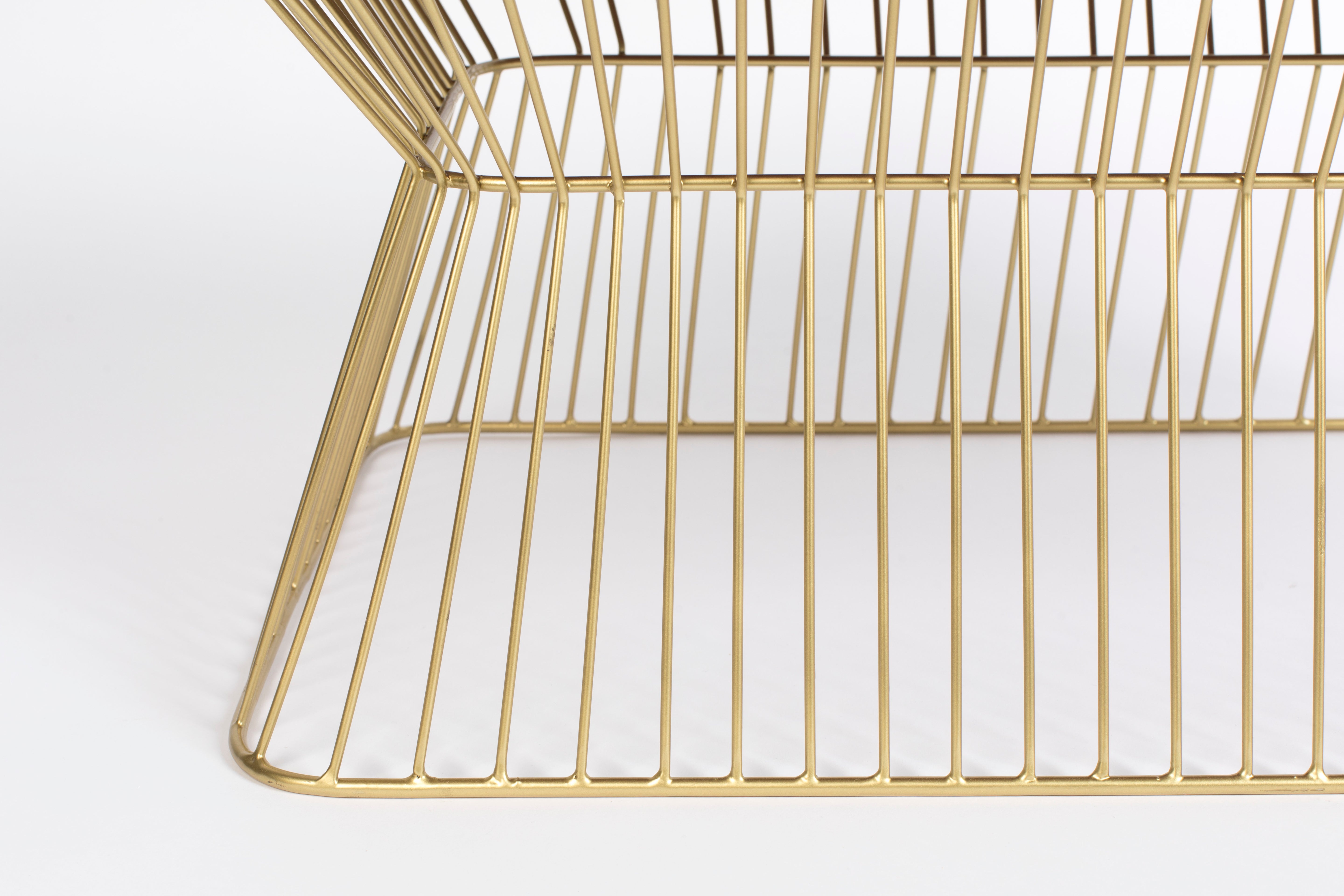 NO OFFENCE wine coffee table with a gold base