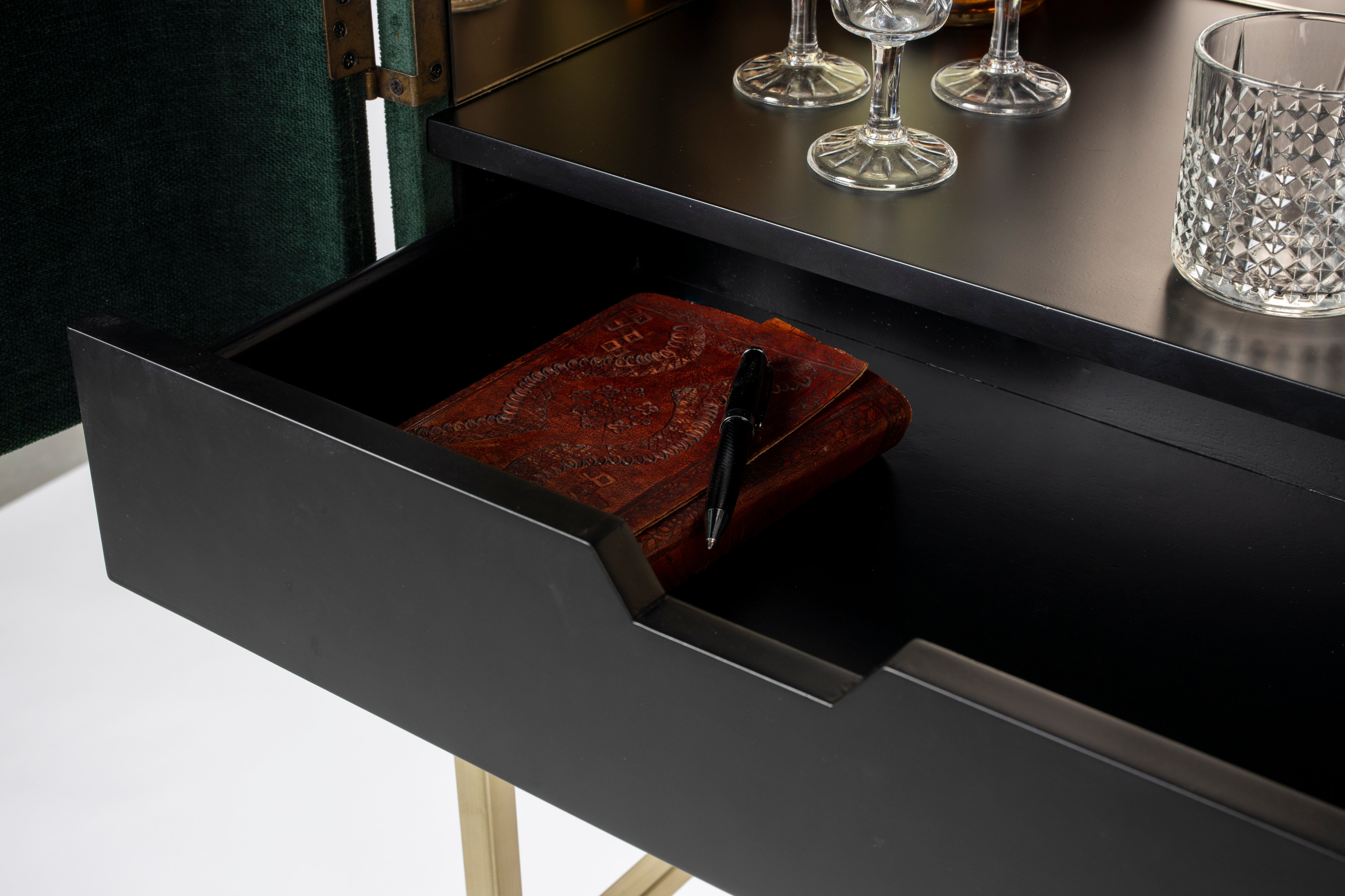 Barek AVA MORGANA ciemnozielony ze złotą podstawą