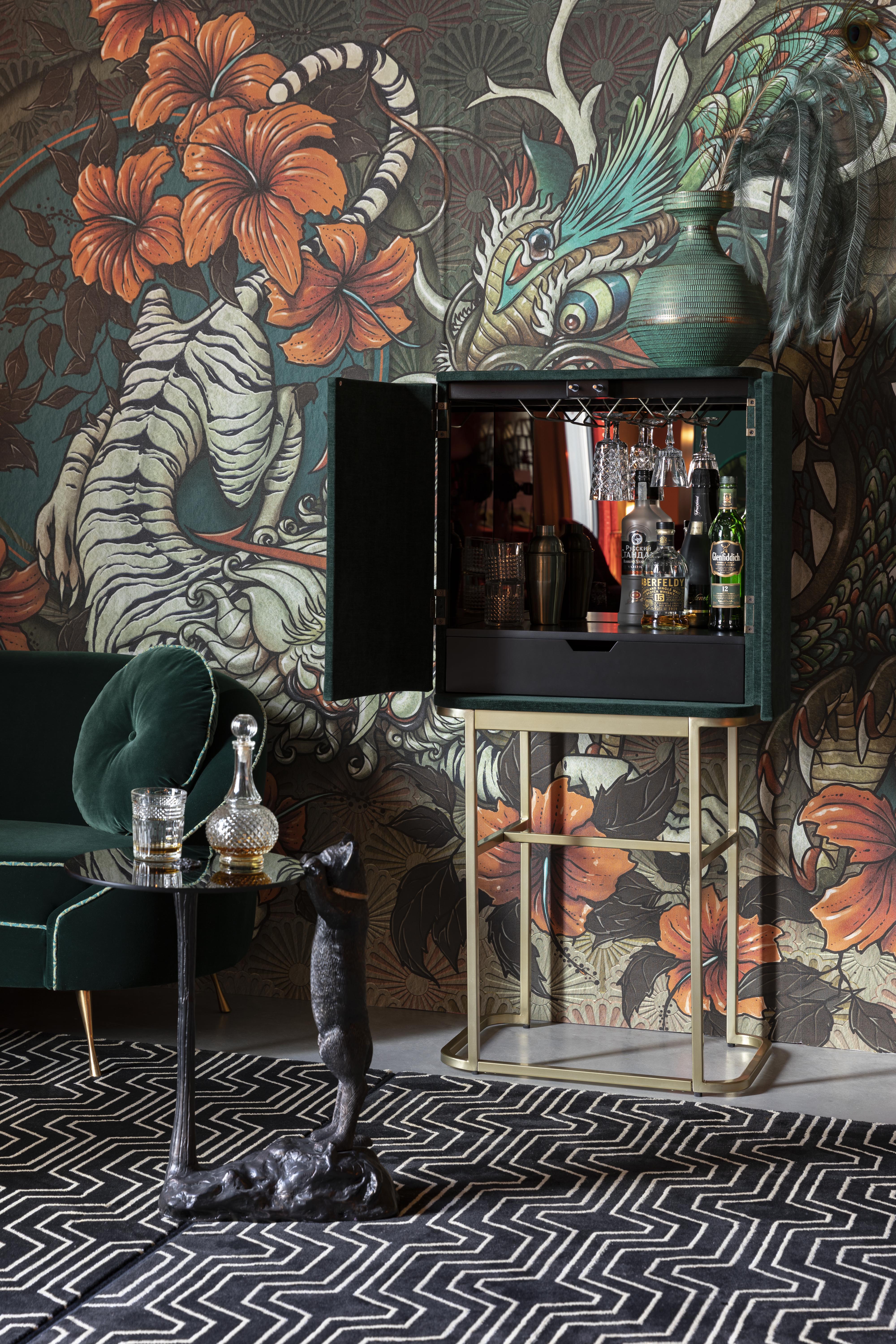 Barek AVA MORGANA dark green with a gold base