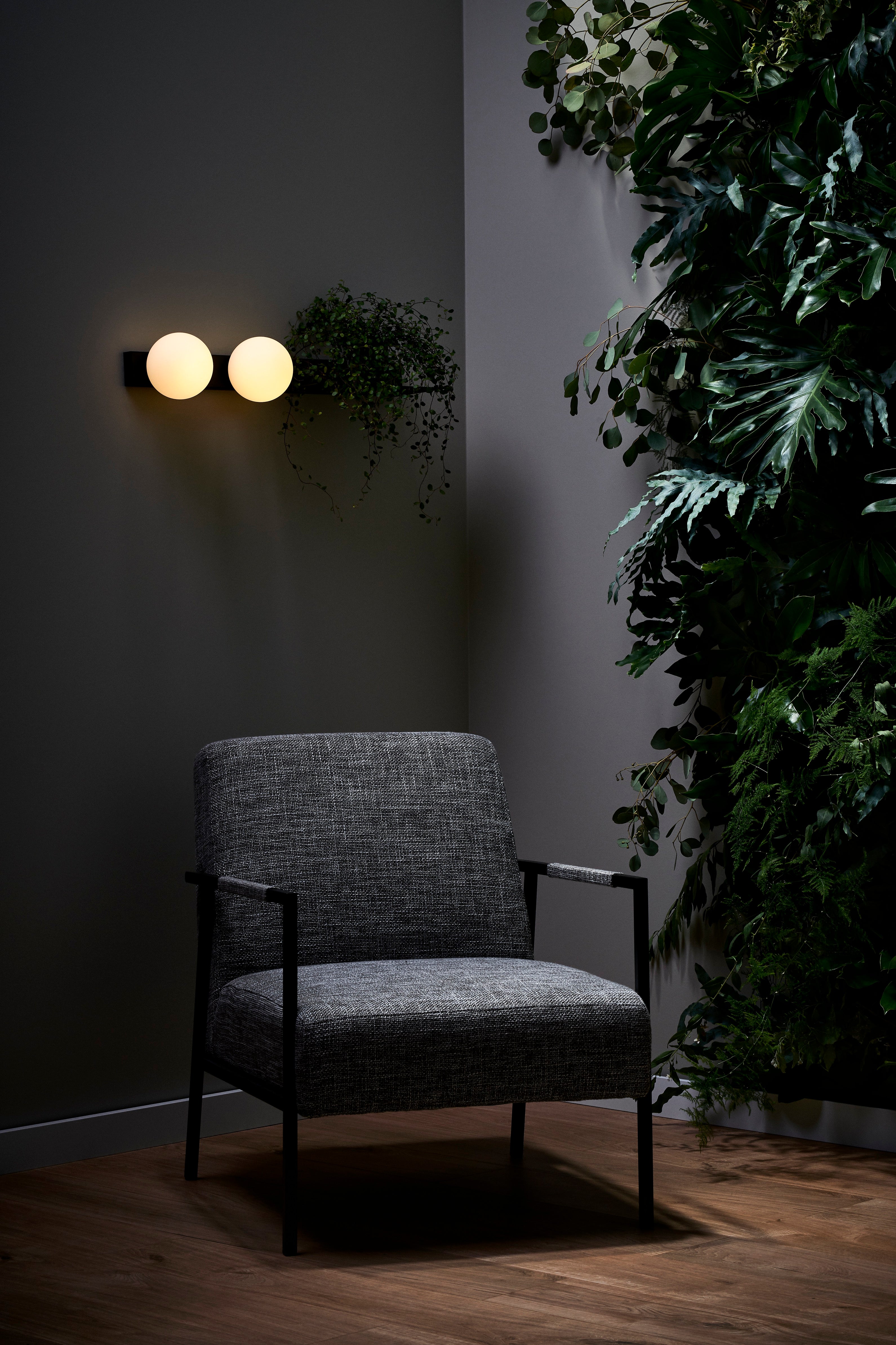 Wall lamp with shelf BOTANICA DECO white