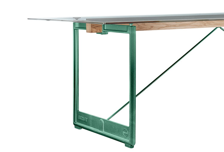 Stůl BRUT tyrkysová základna