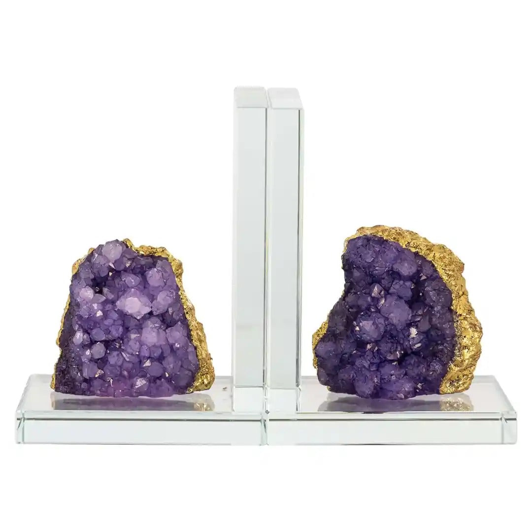 AGATE Bookend with Agate Crystal
