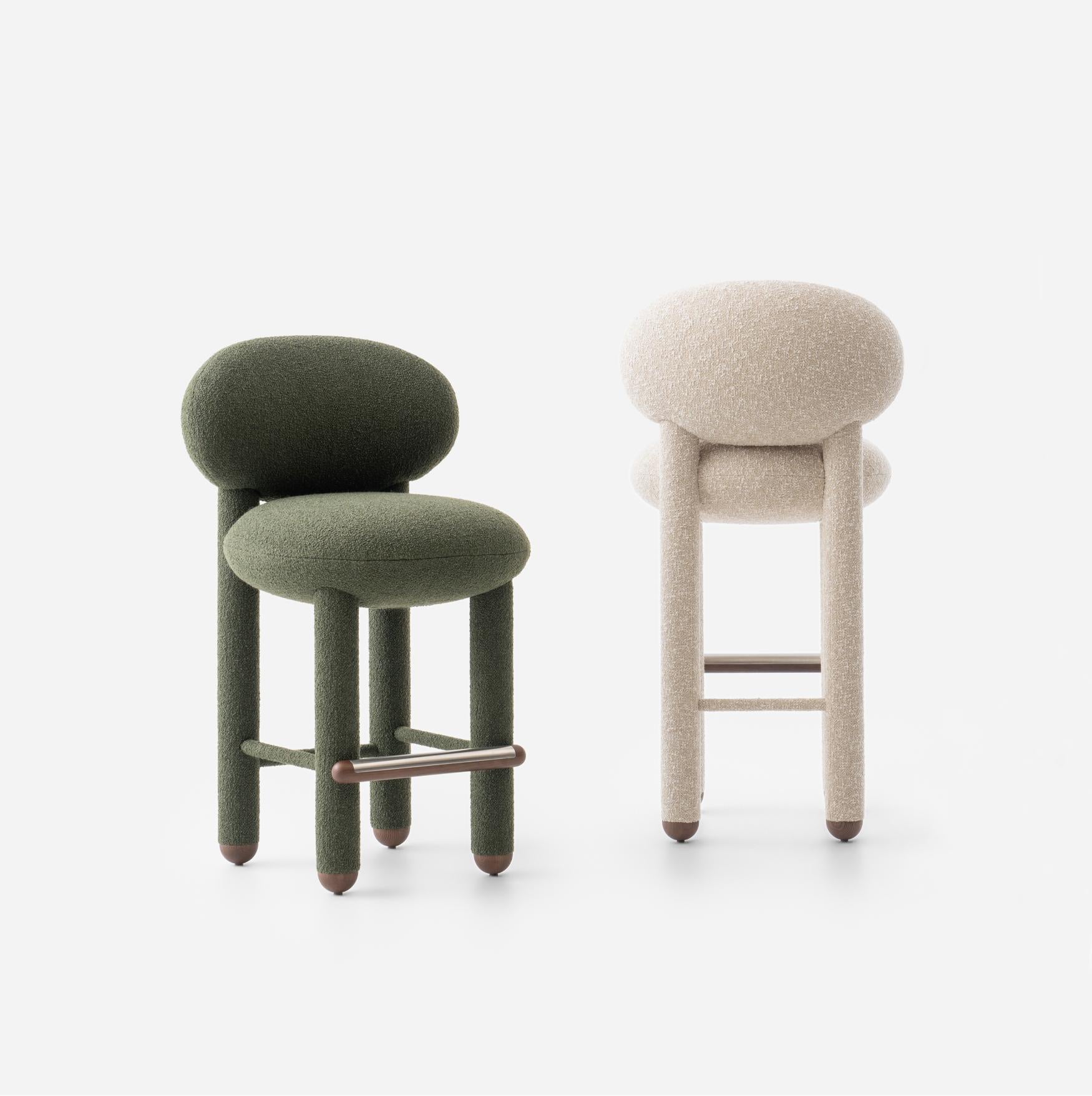 Krzesło barowe FLOCK CS1 tapicerowane – Noom