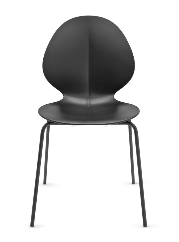 BASIL Chair with Gray Seat and Gray Metal Base