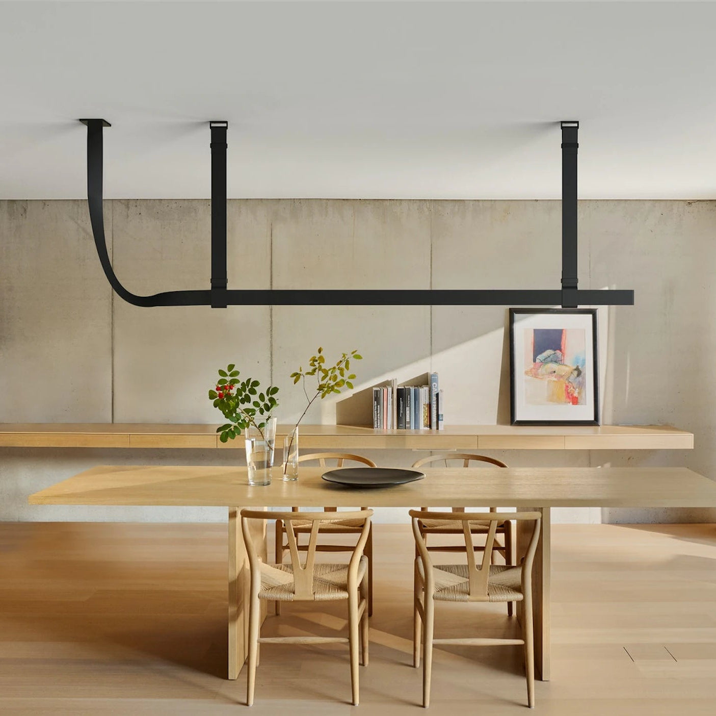 Lampa wisząca BELT czarna skóra