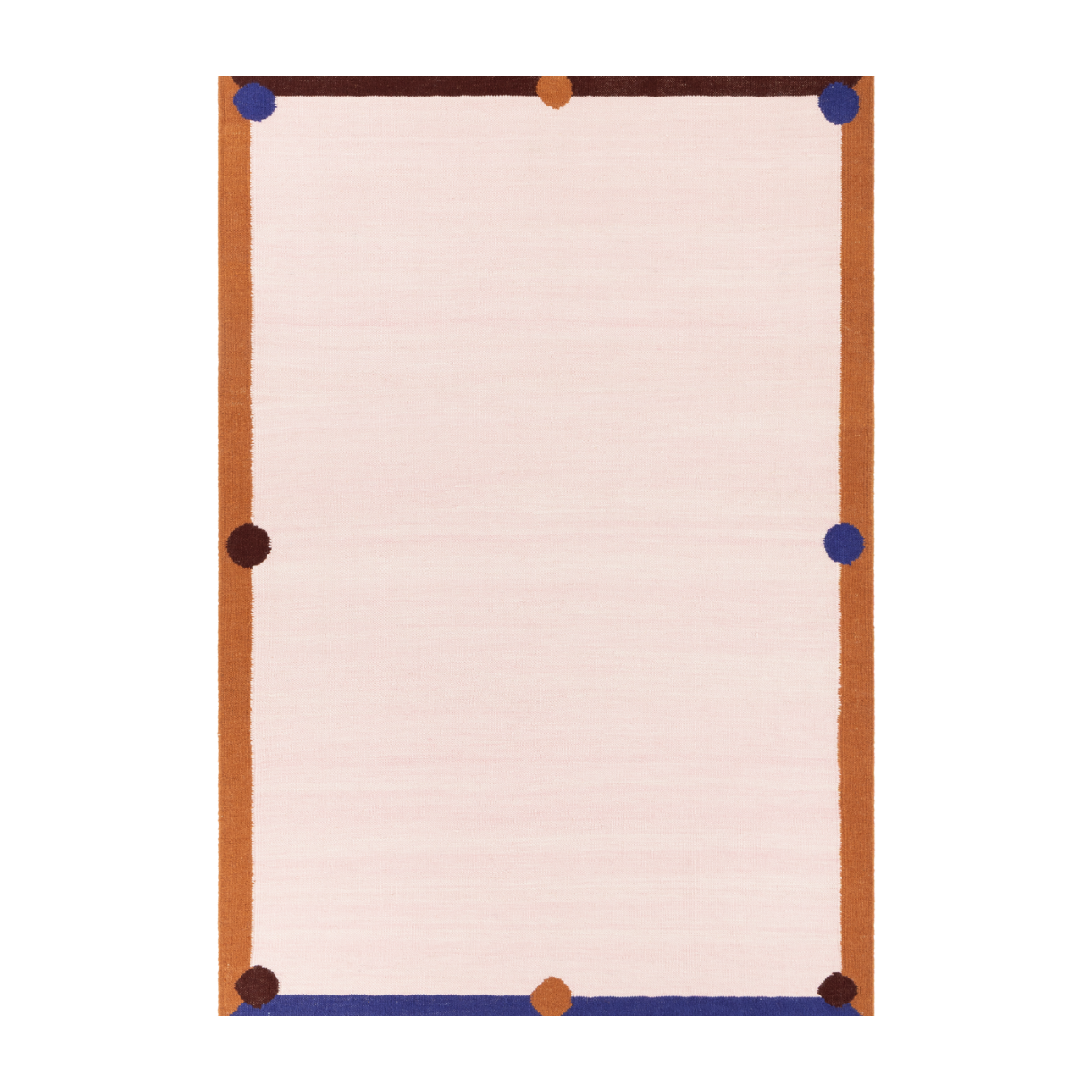 BERLIN rug in pink with orange and navy