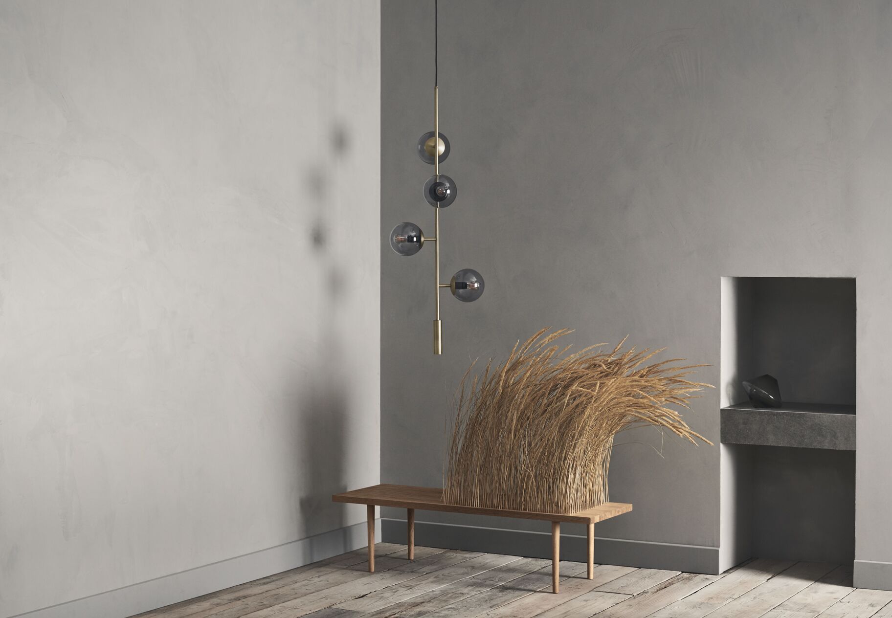 Závěsné svítidlo ORB LOUNGE antická mosaz