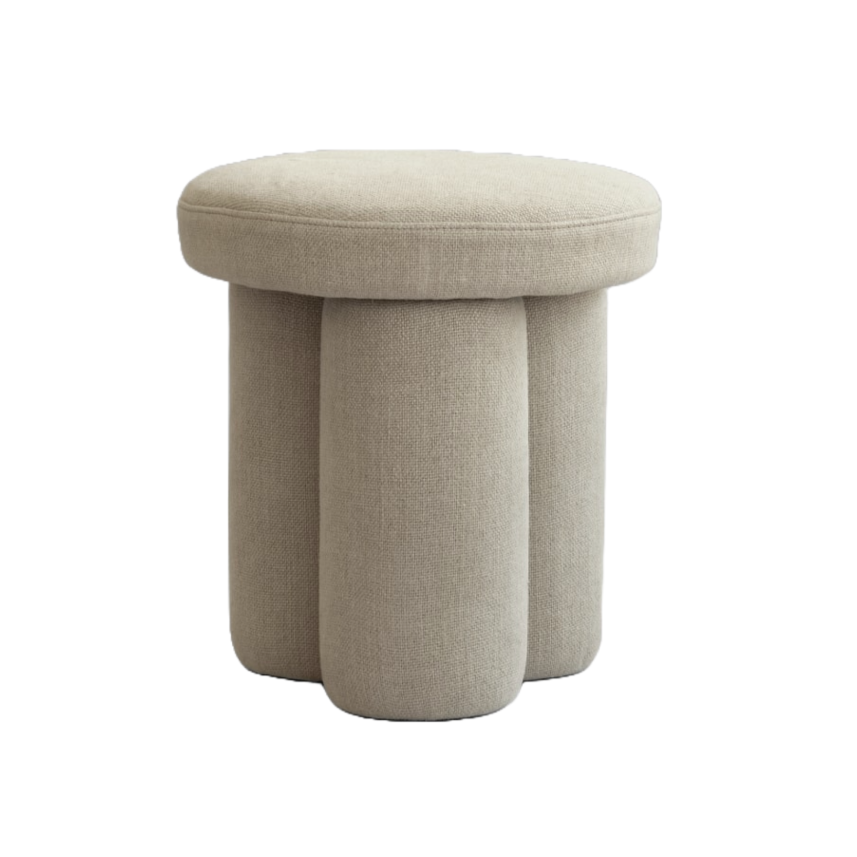 BIG FOOT stool in sand linen