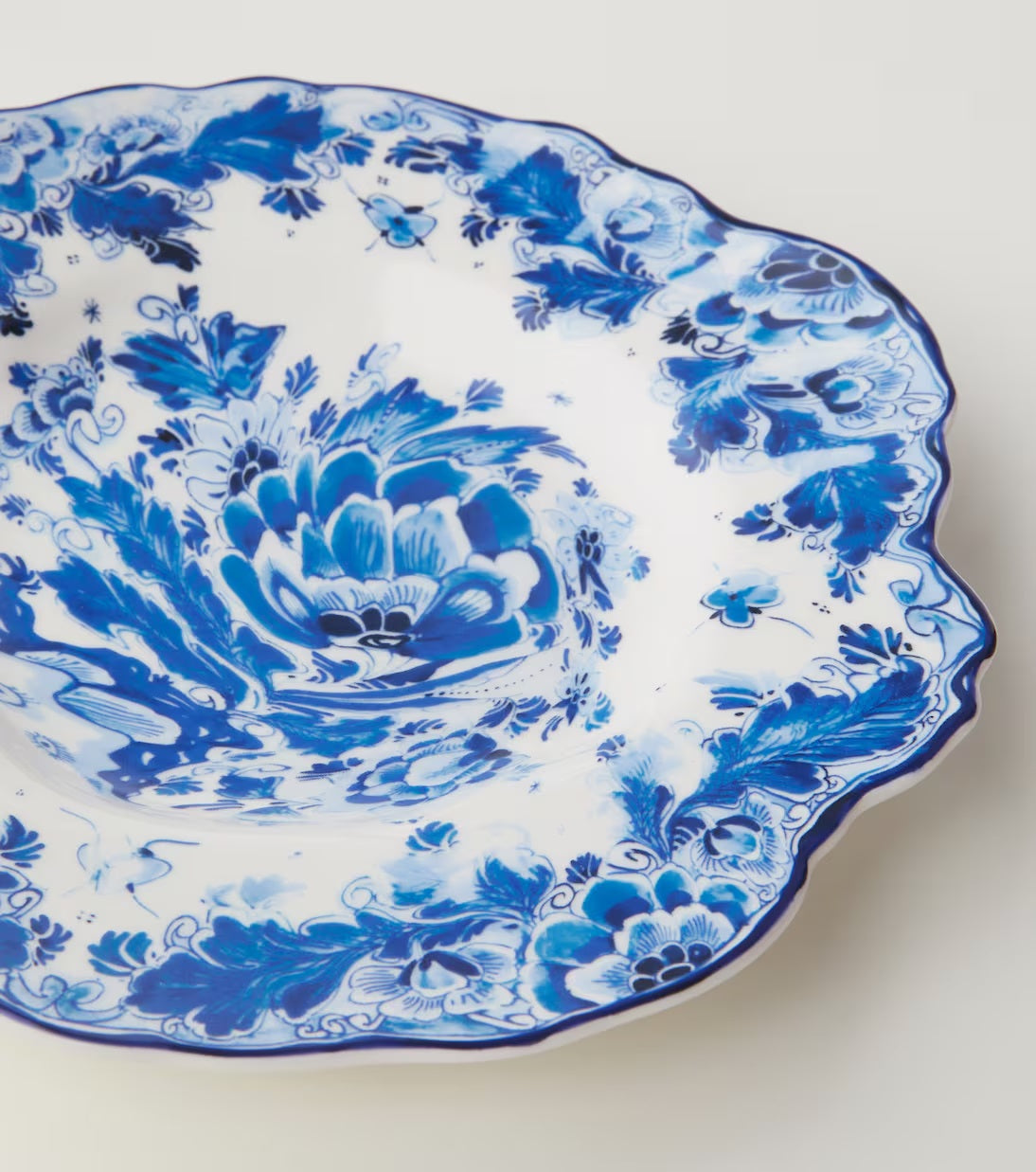 Classic on Acid plate - porcelain rose delf