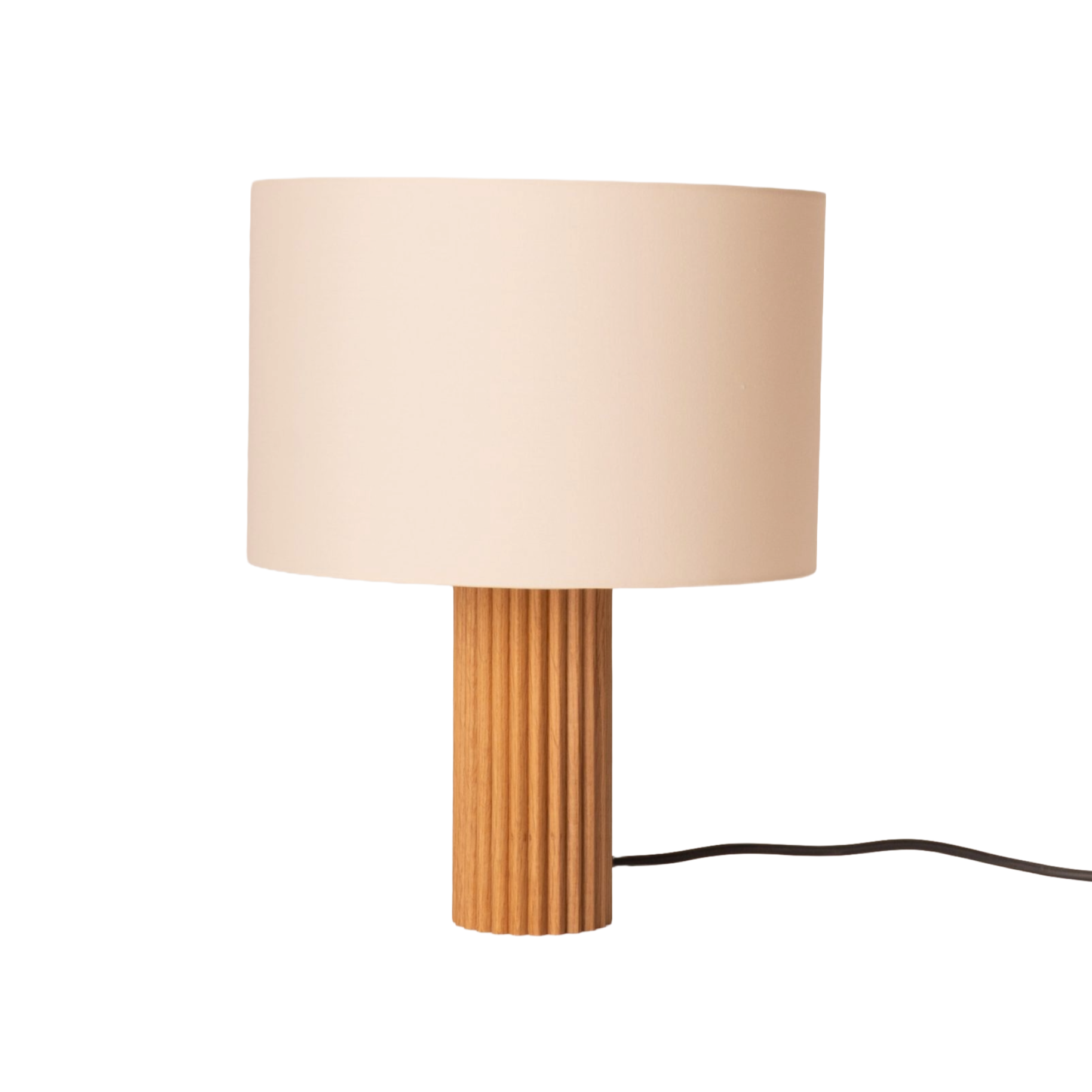 Stolní lampa FLUTITA z dubového dřeva