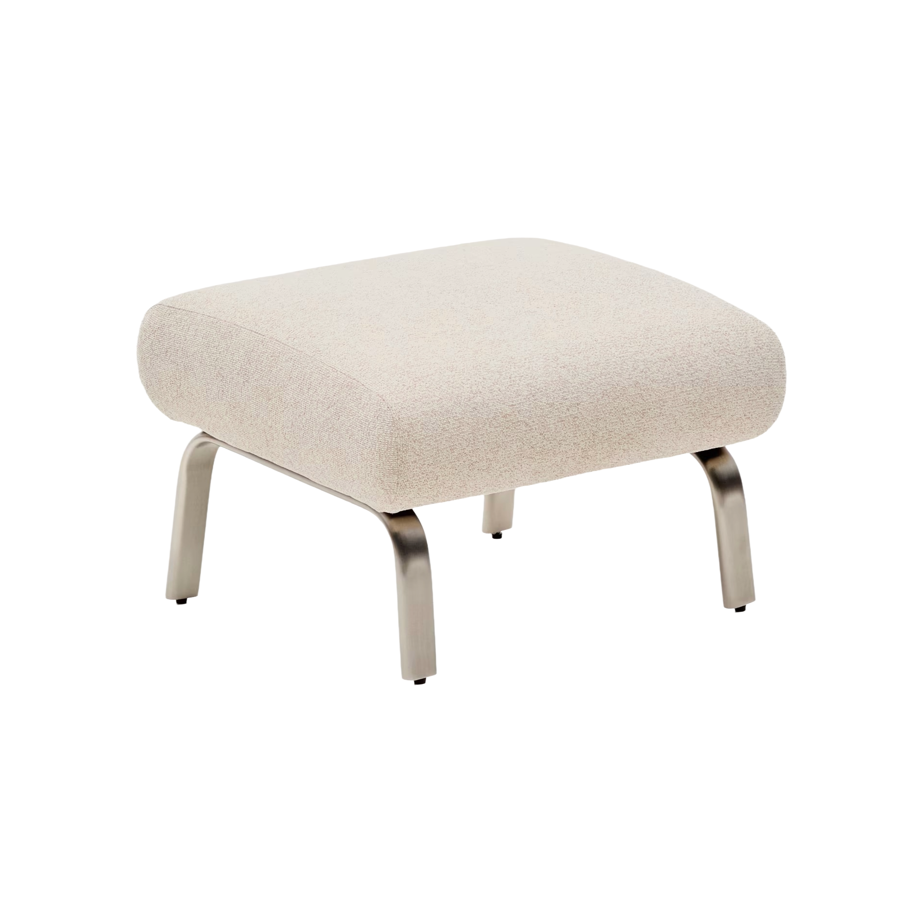 AMSEN beige footrest with a steel base