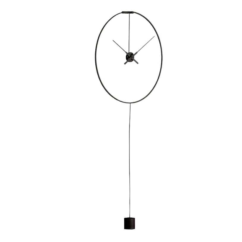 Podlahové osvětlené hodiny OMBRA černé