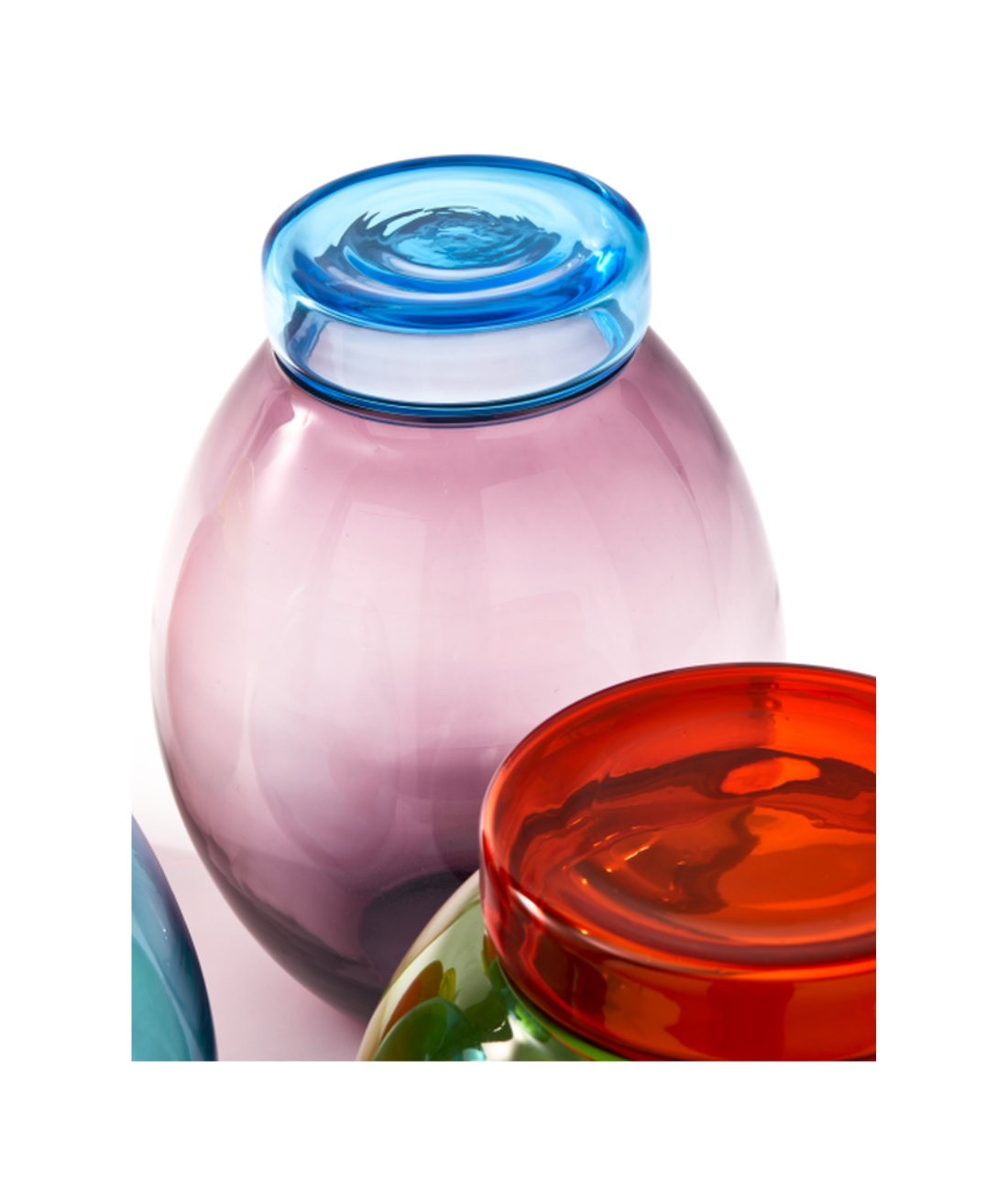 Sada sklenic BLOATED CAPS A JÁMY barevné sklo