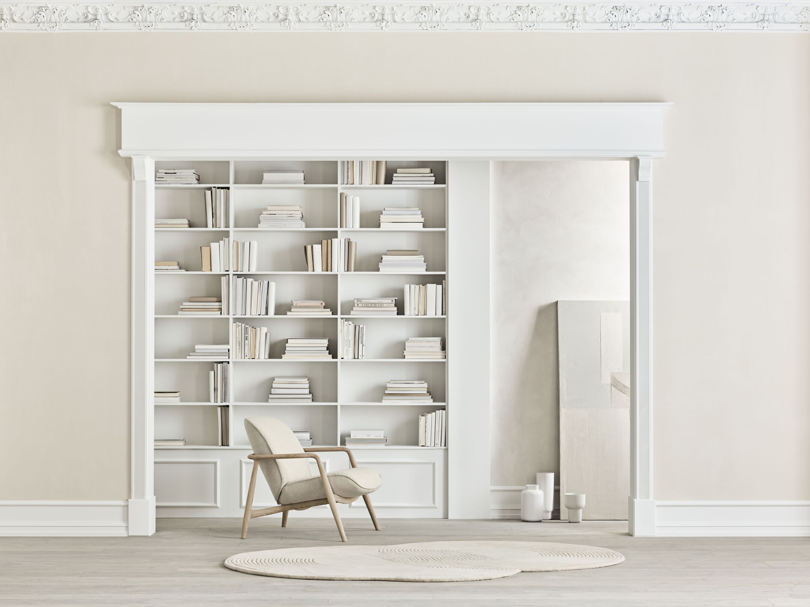 Kulatý koberec ZEN SPLIT krémový