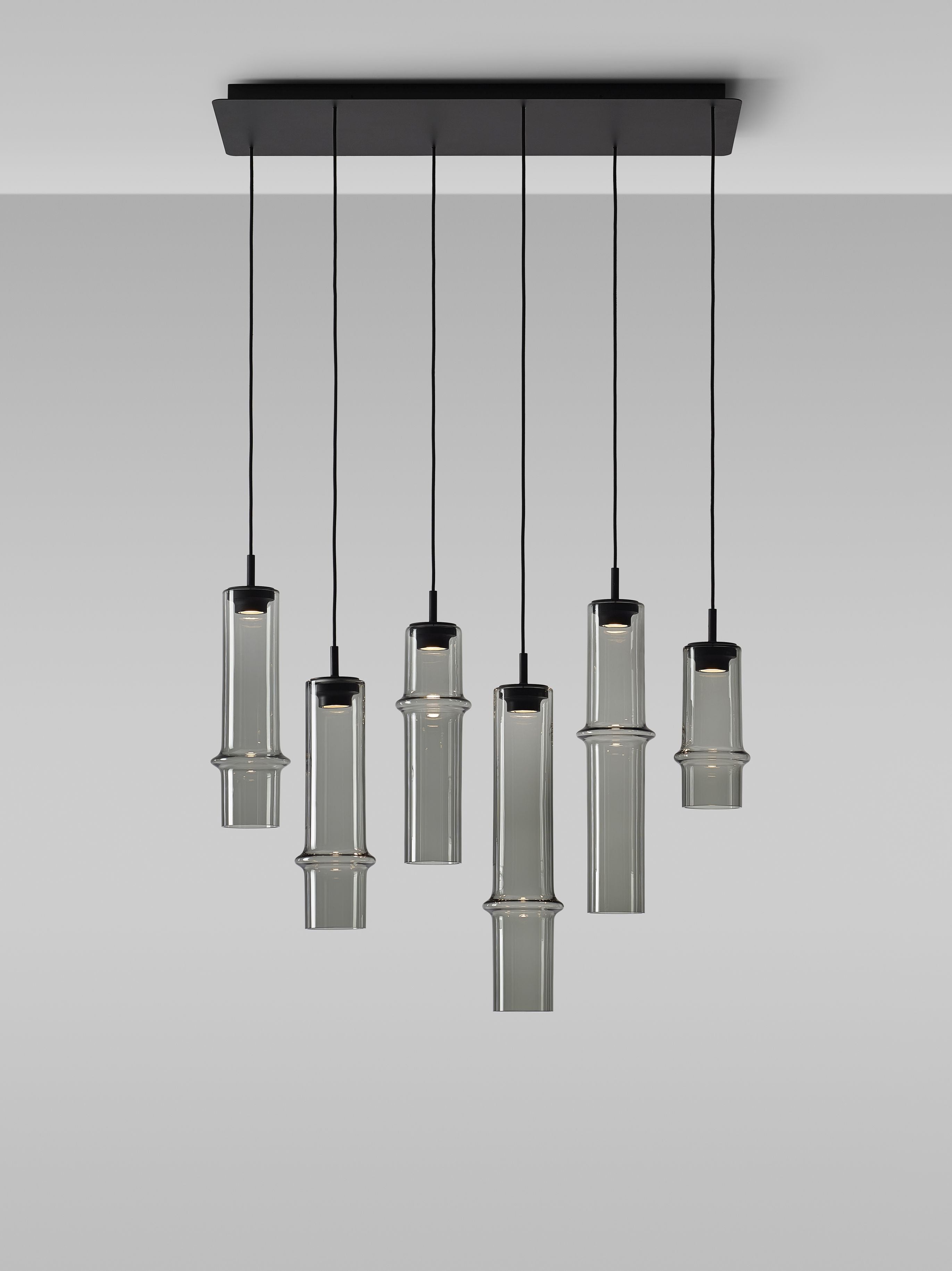 Závěsné svítidlo BAMBOO FOREST sklo