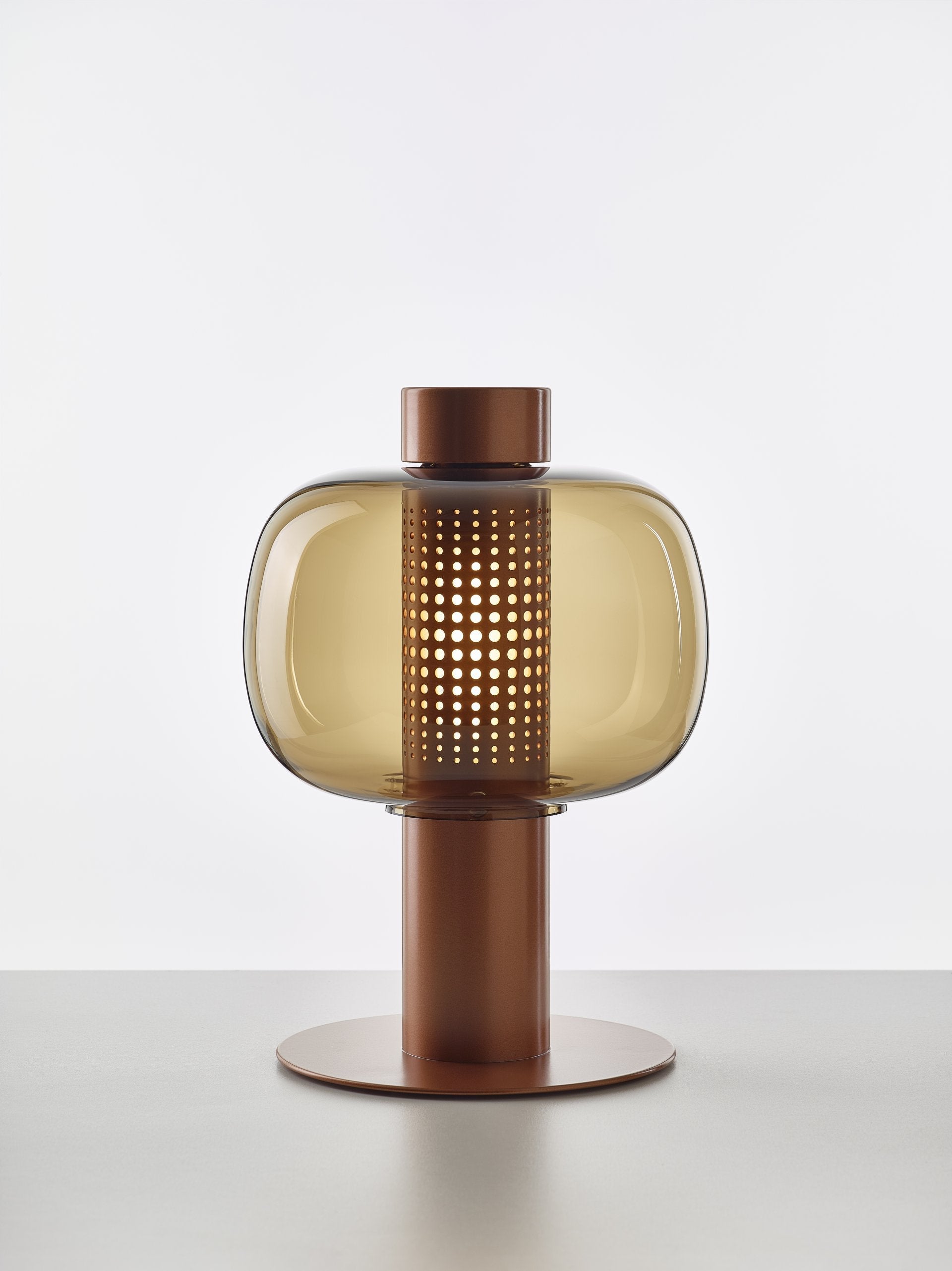 Venkovní stojací lampa BONBORI z foukaného skla