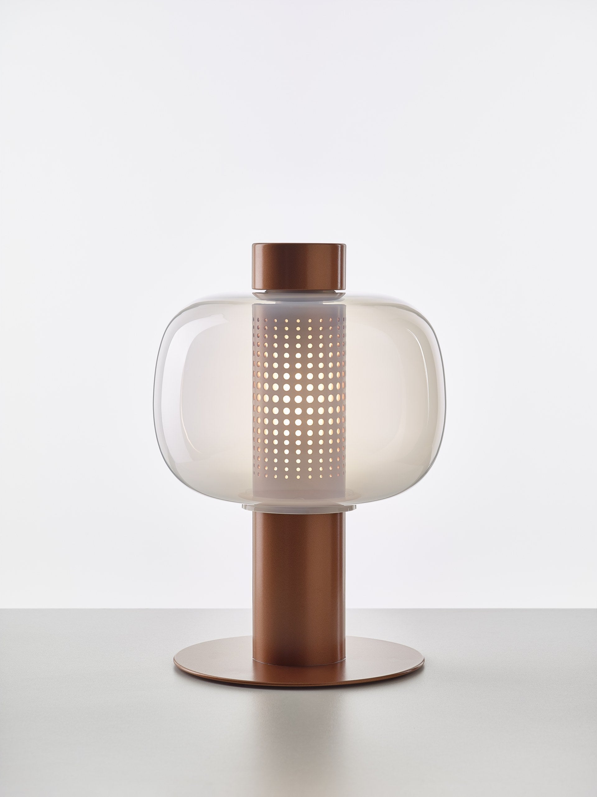 Venkovní stojací lampa BONBORI z foukaného skla