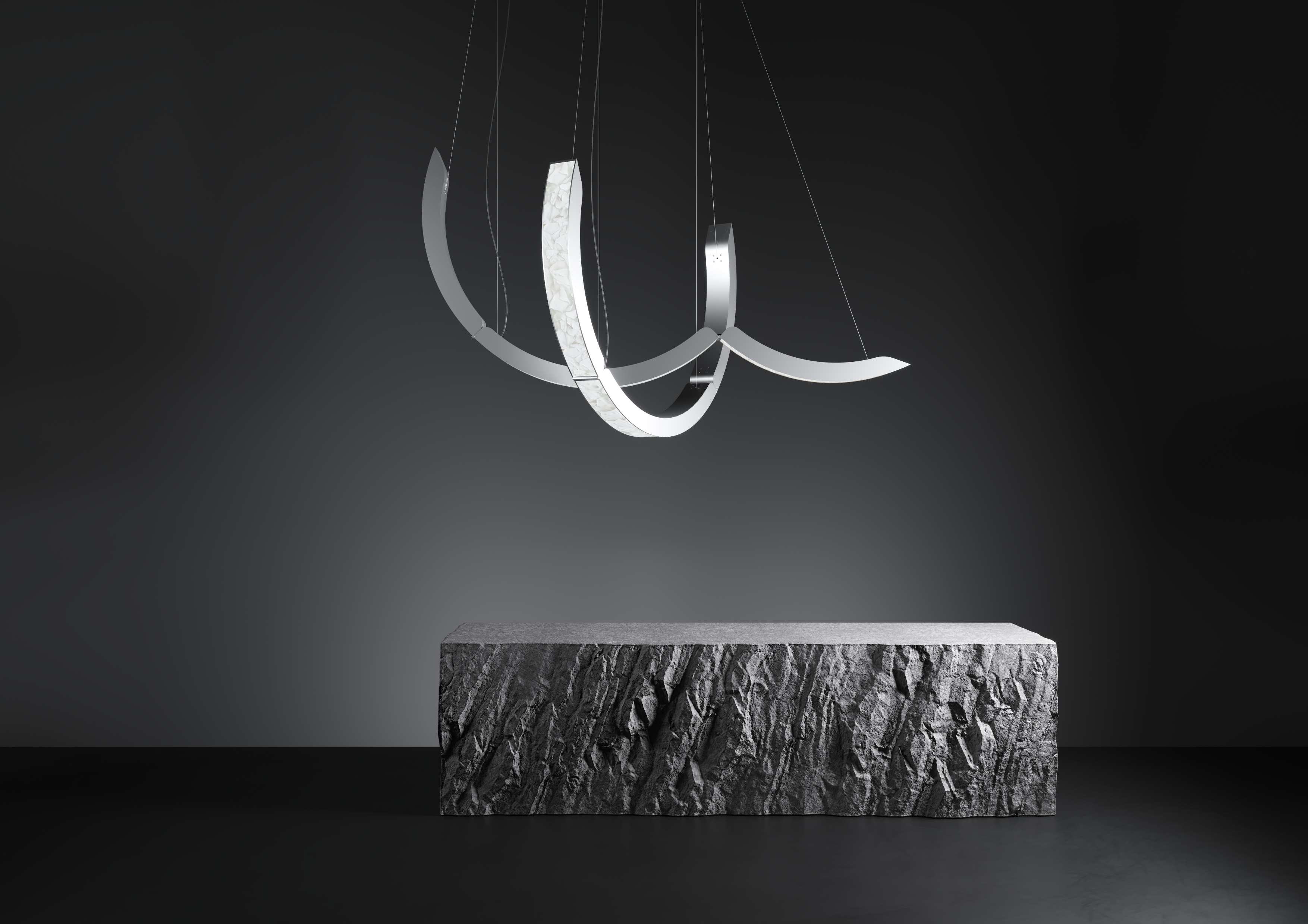 Závěsné svítidlo ELO sklo Brokisglass