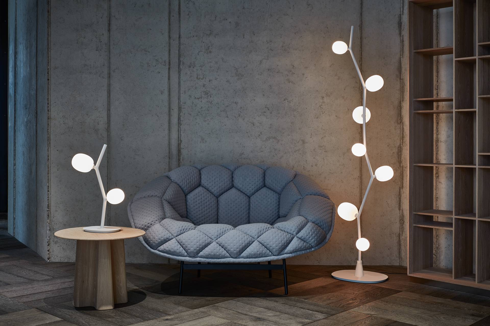 Stolní lampa IVY matné sklo