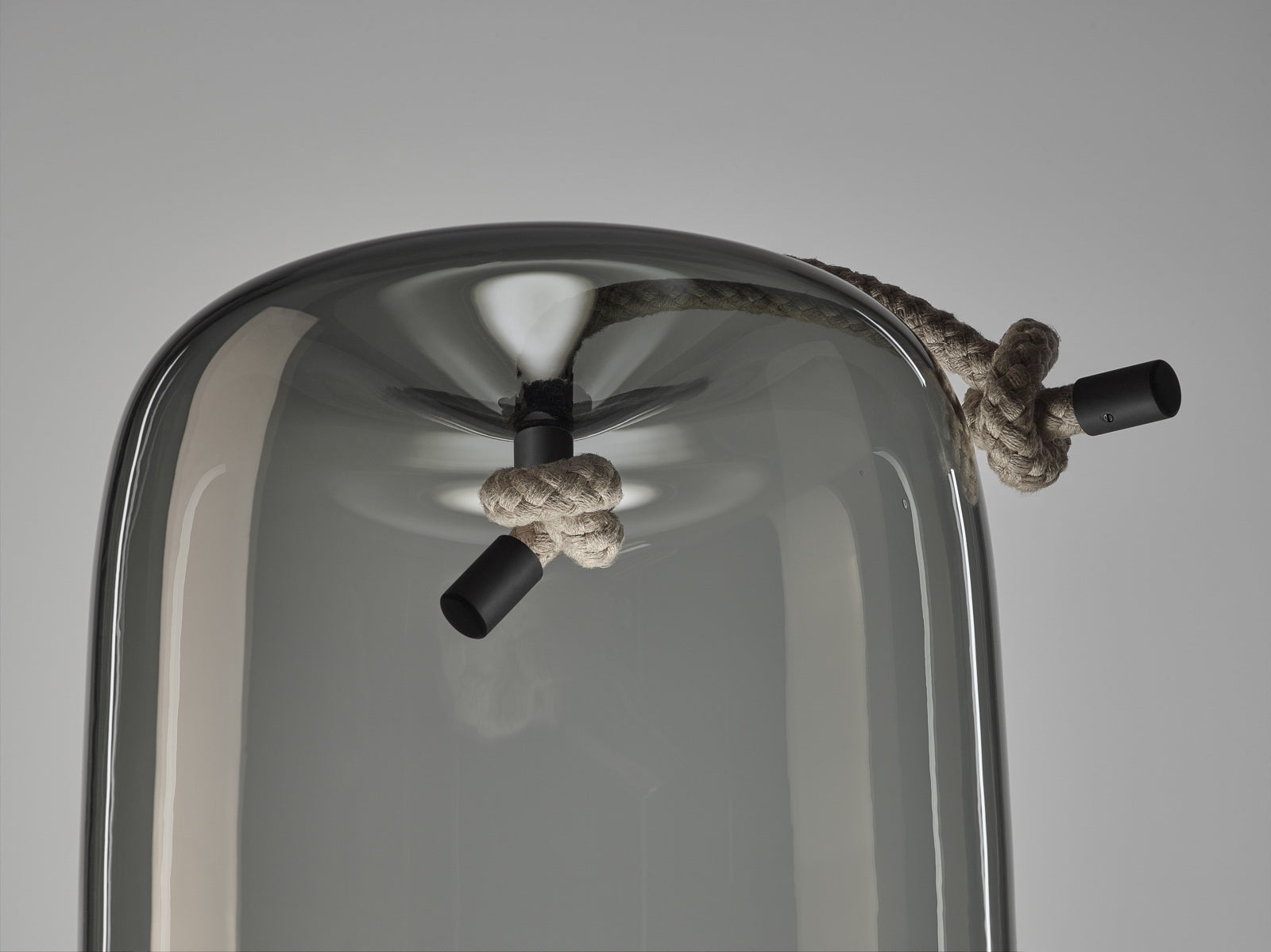 Knot Battery portable lamp - Cilindro glass