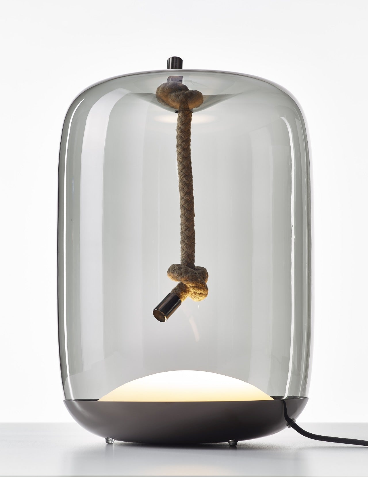 Stolní lampa KNOT - CILINDRO skleněná