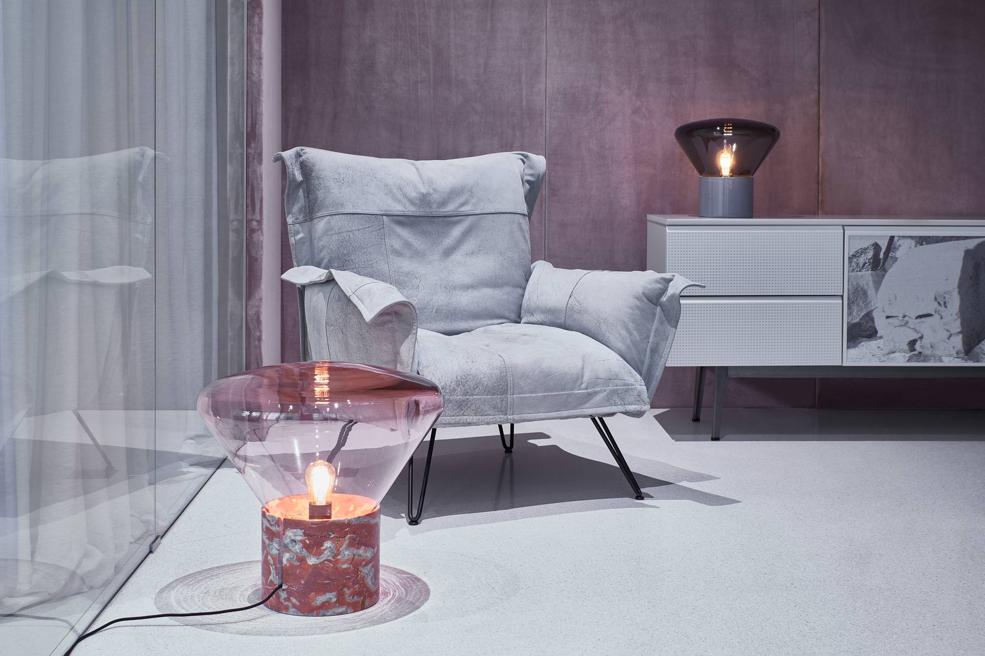 Lampa MUFFINS skleněná foukaná