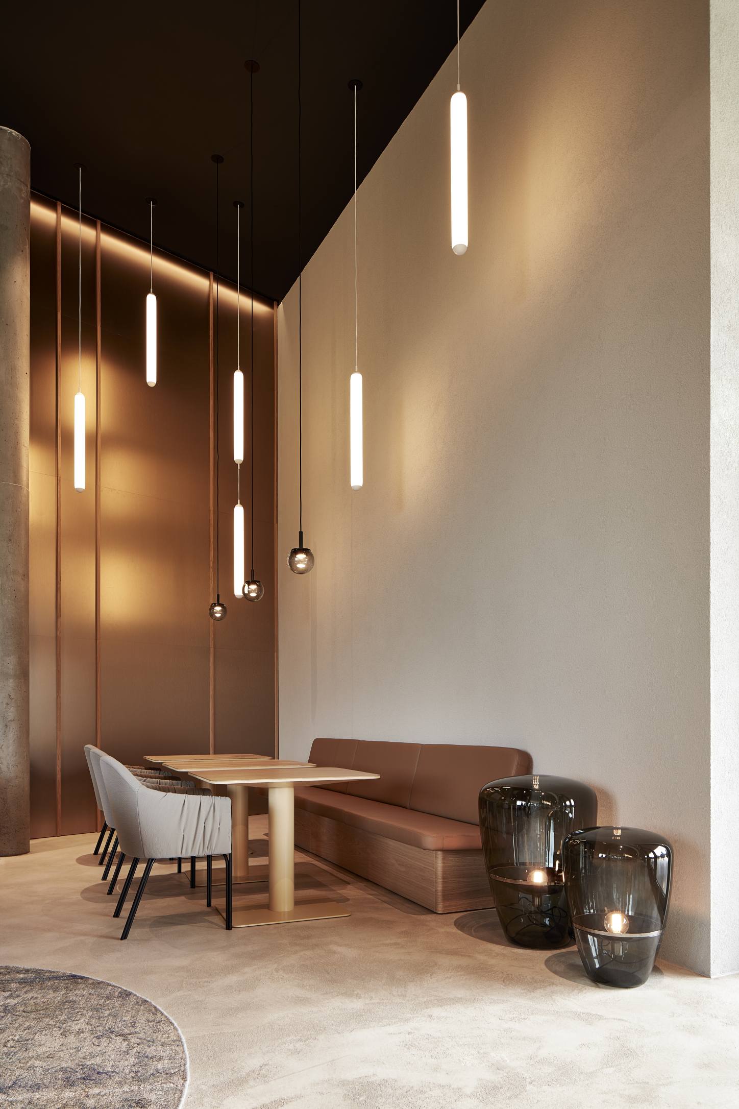 Hanging lamp orbis inflatable glass