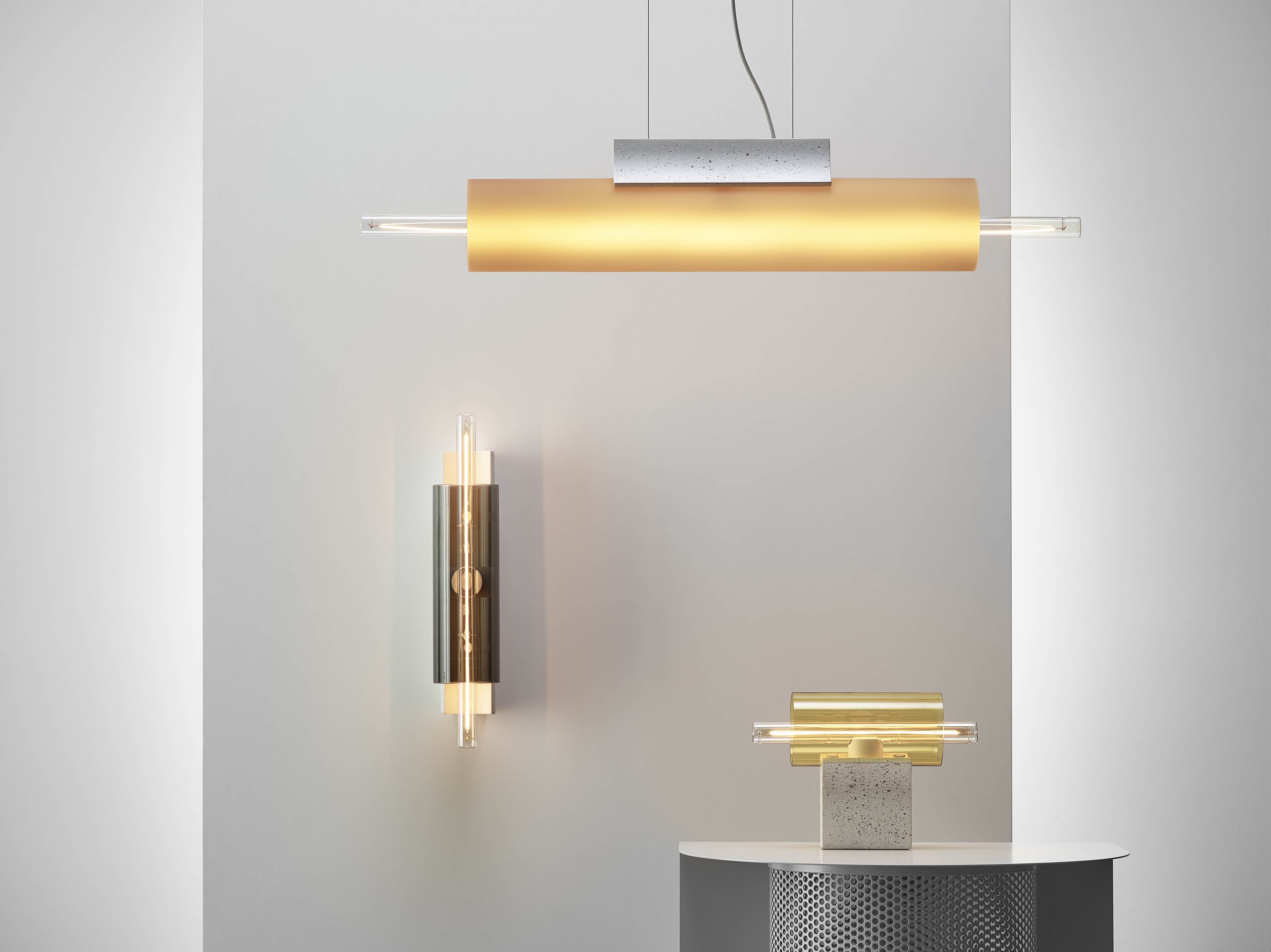 Nástěnná lampa OVERLAY beton