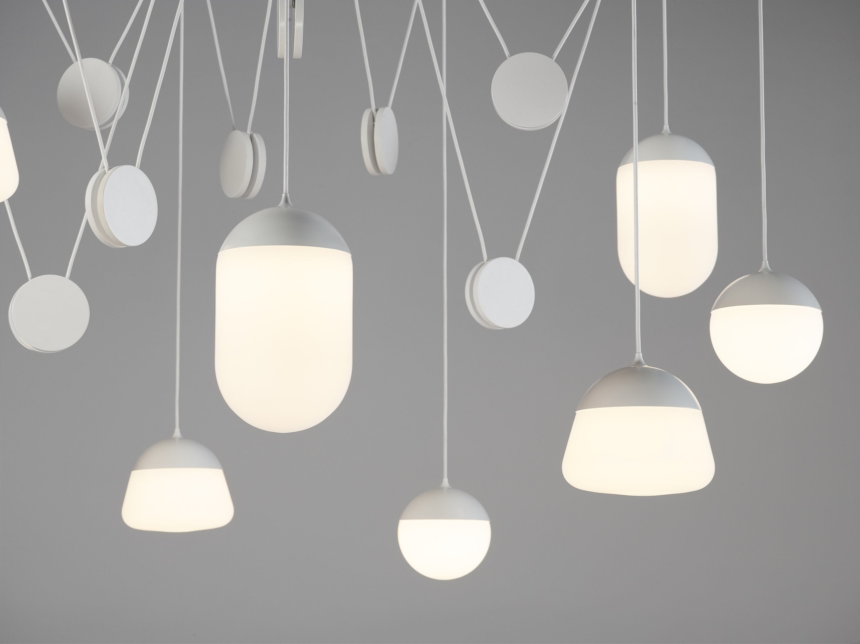 Závěsné svítidlo PLANETS matné sklo