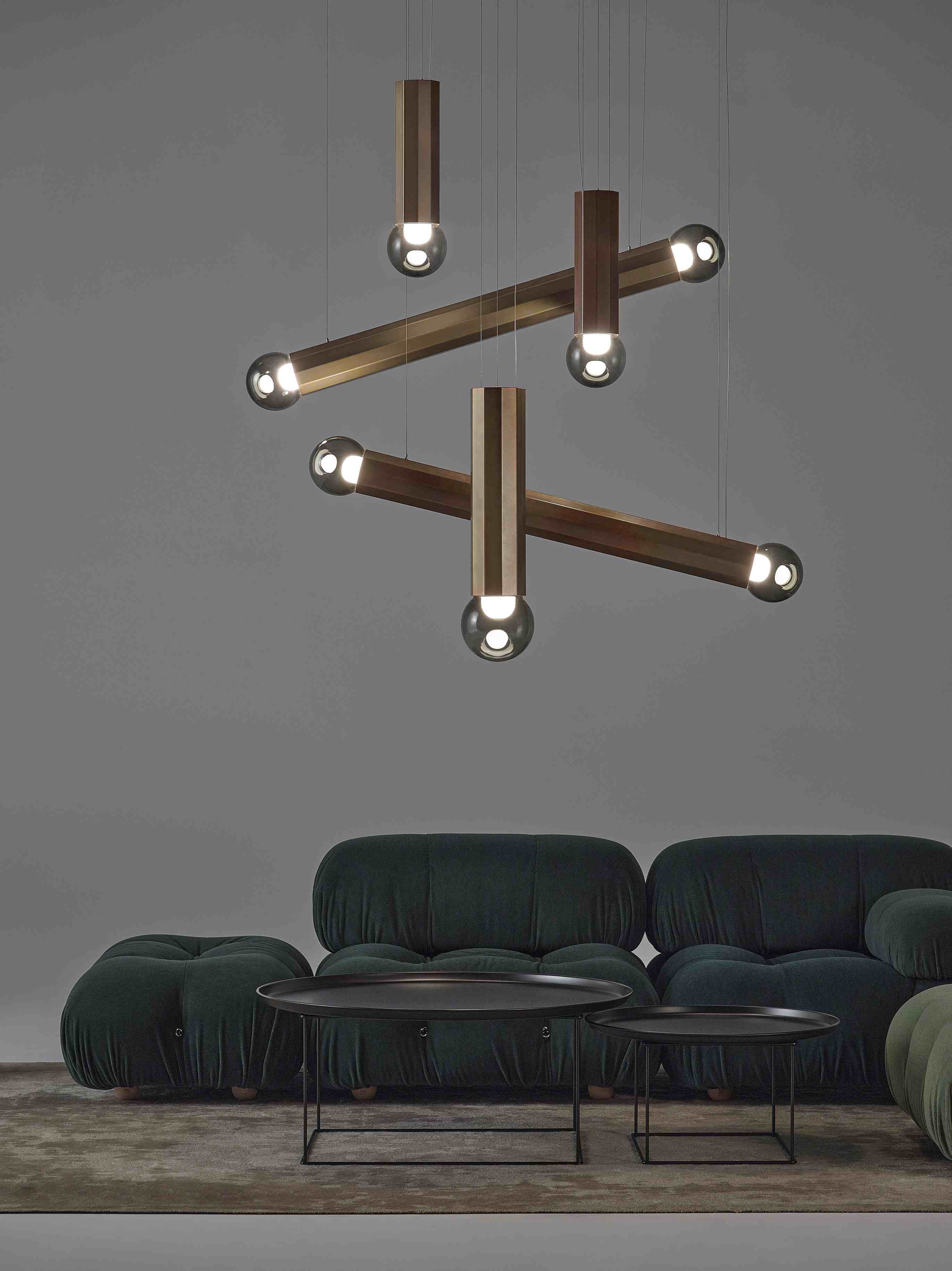 Závěsné svítidlo PRISMA DOUBLE kovový rám