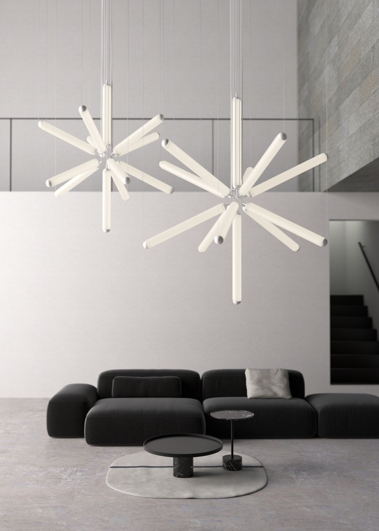 Závěsné svítidlo PURO SPARKLE matné sklo