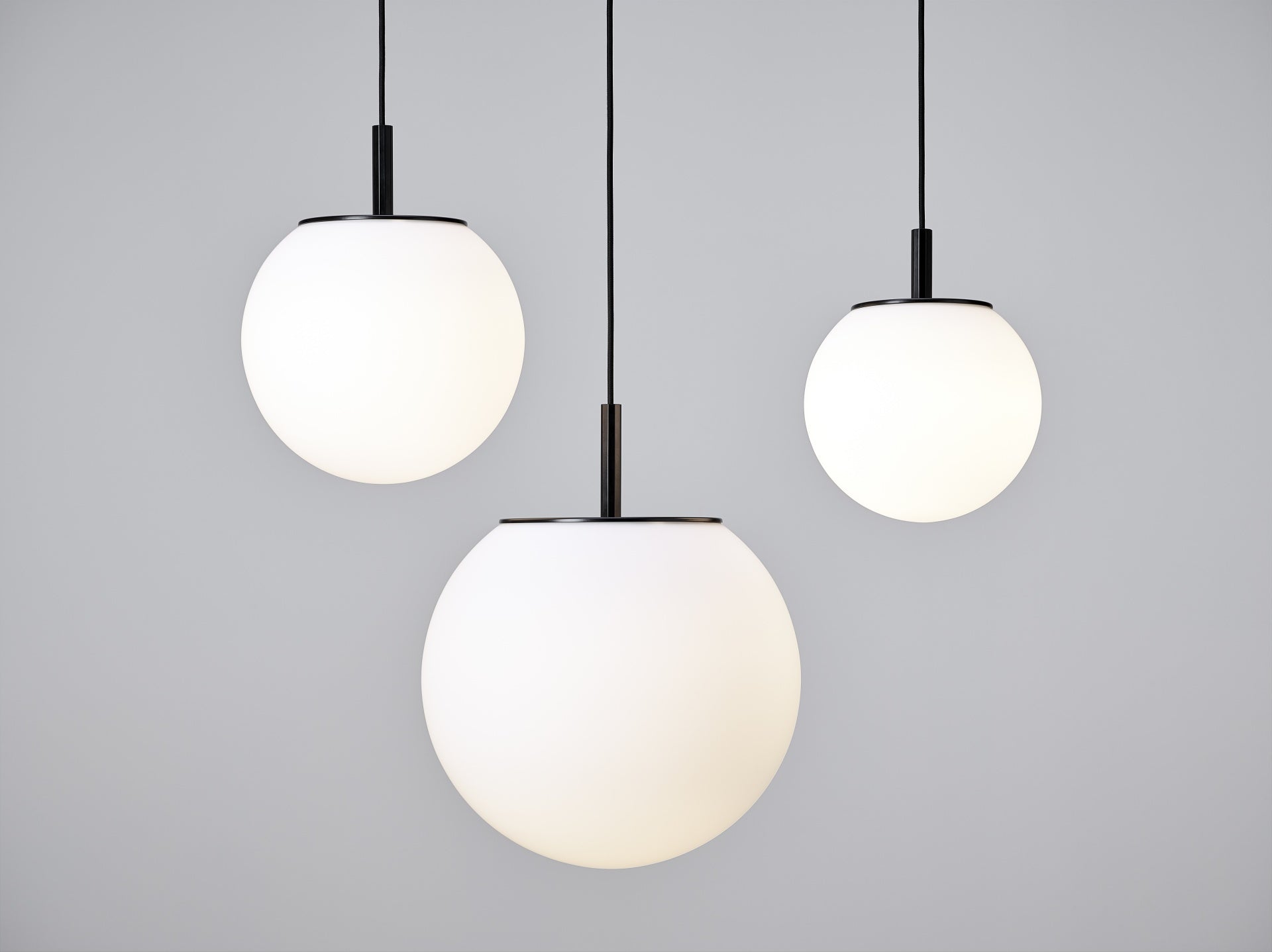 Hanging lamp sphere matte glass
