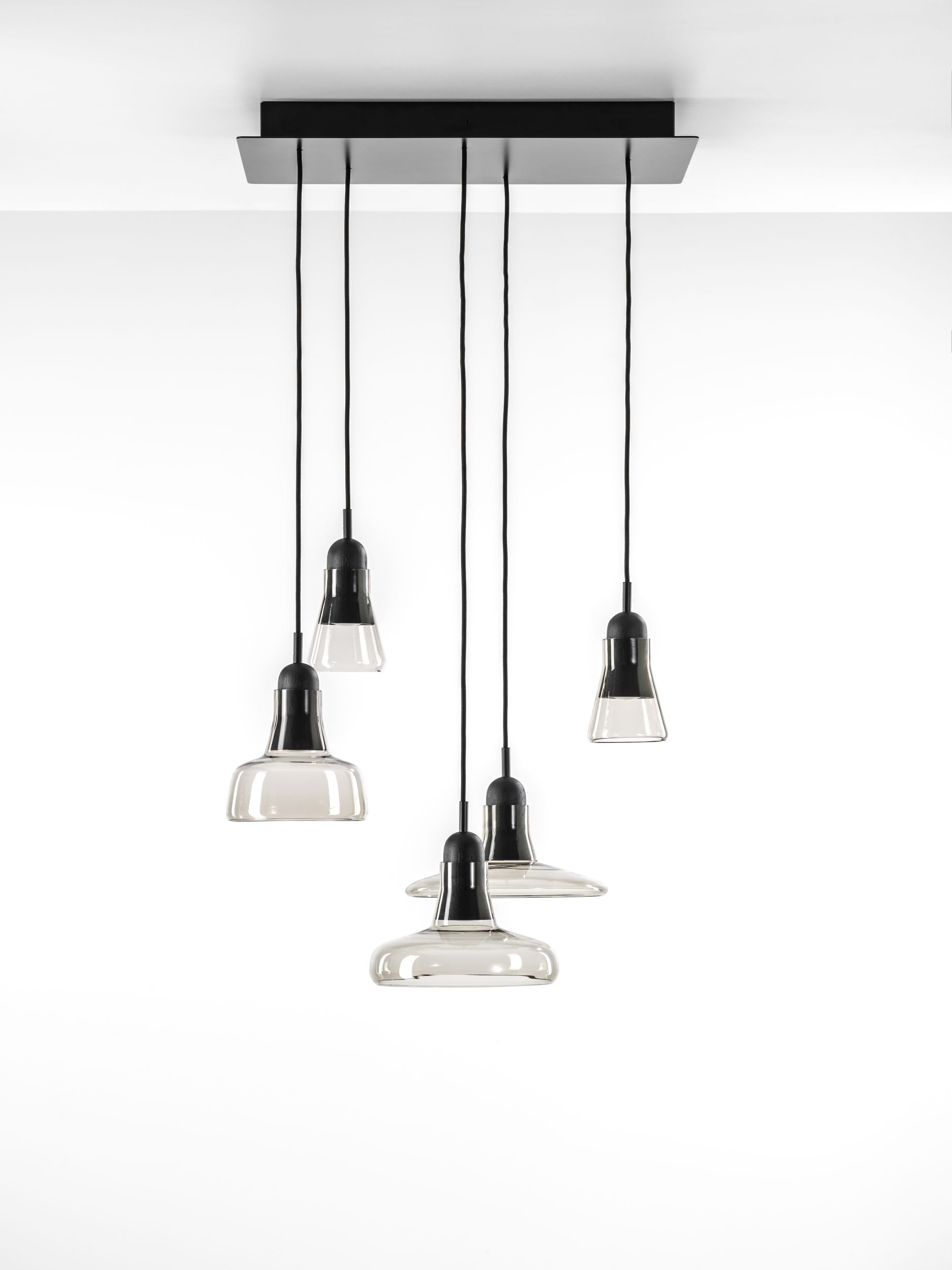 Závěsné svítidlo SHADOWS - SET OBDELNÍKOVÉ MALÉ lesklé sklo