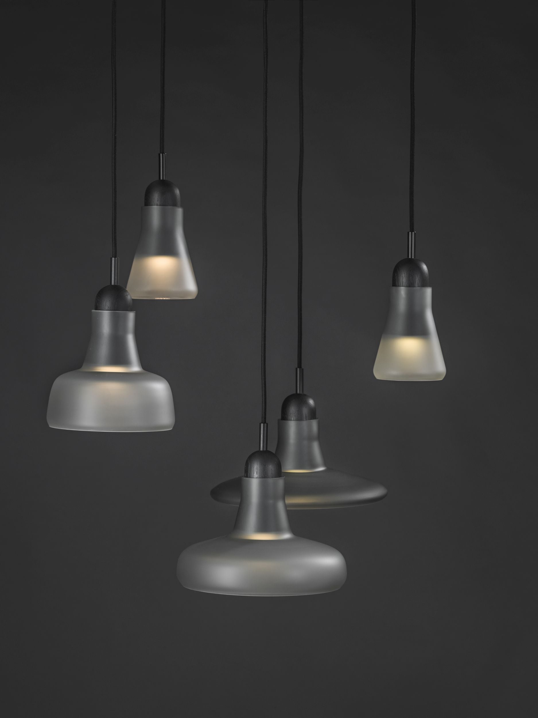 Závěsné svítidlo SHADOWS - SET OBDELNÍKOVÉ MALÉ matné sklo