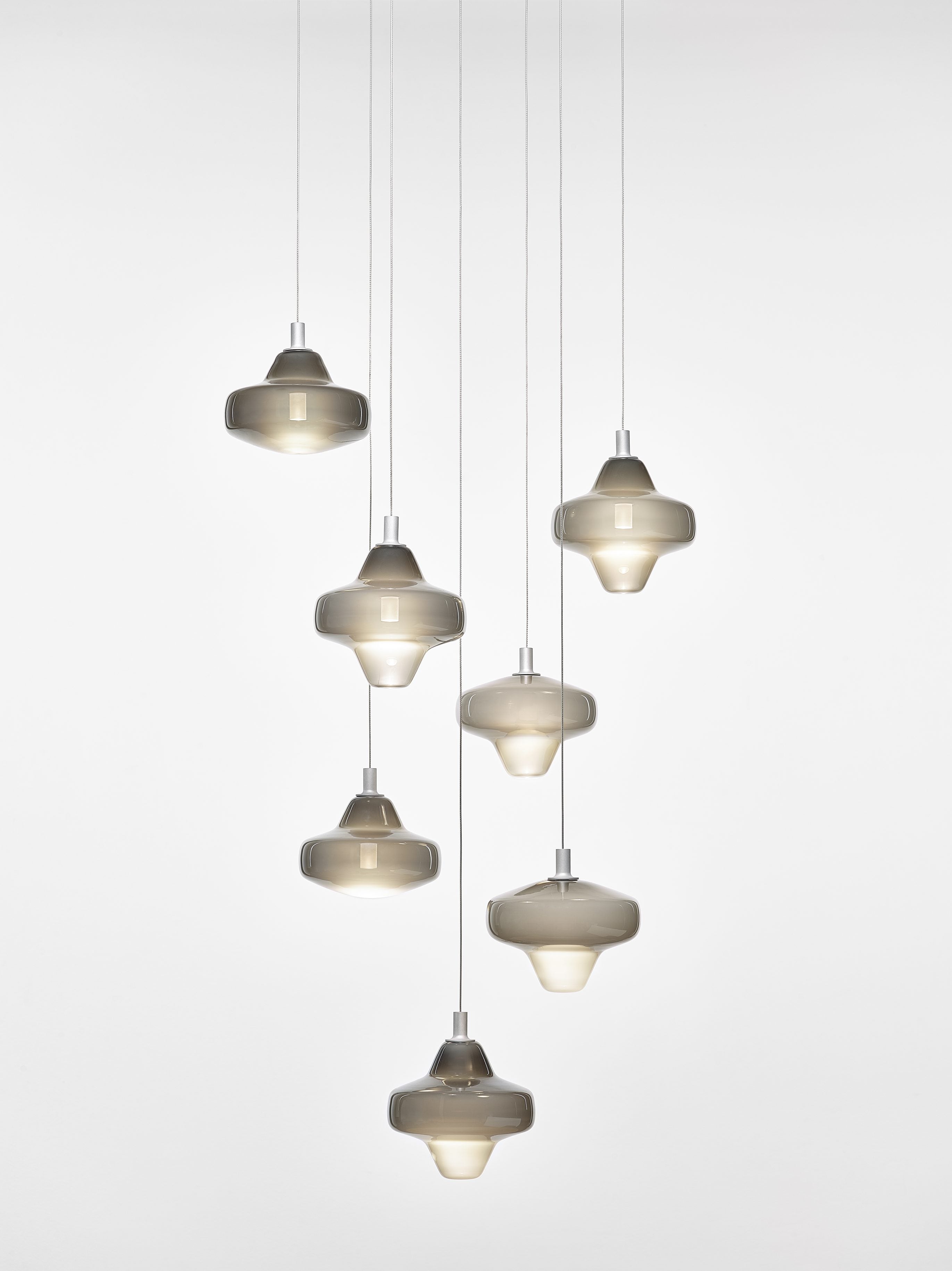 Závěsné svítidlo STARCLOUD skleněné foukané sklo