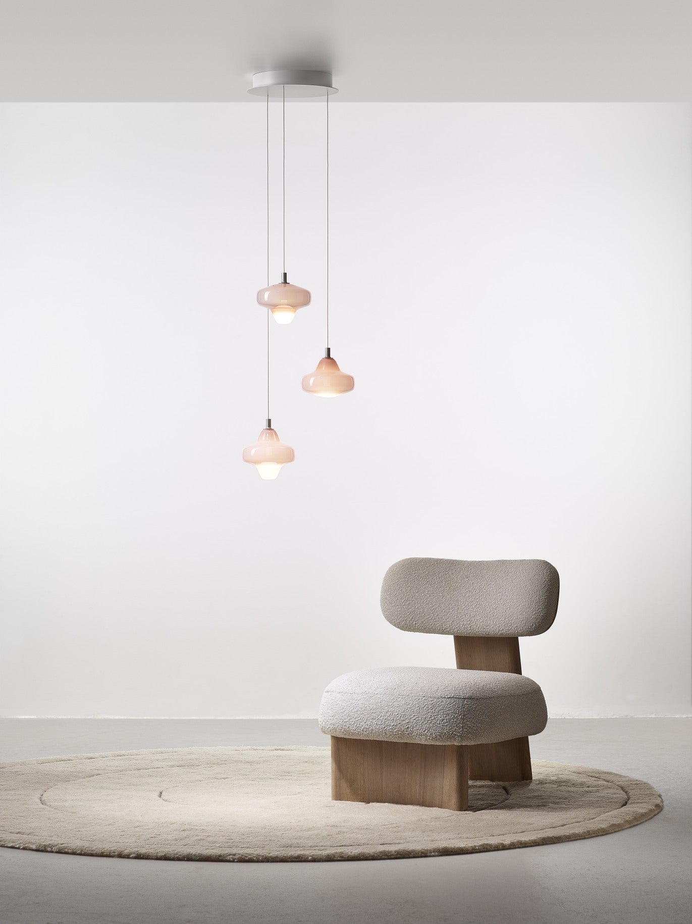 Závěsné svítidlo STARCLOUD skleněné foukané sklo