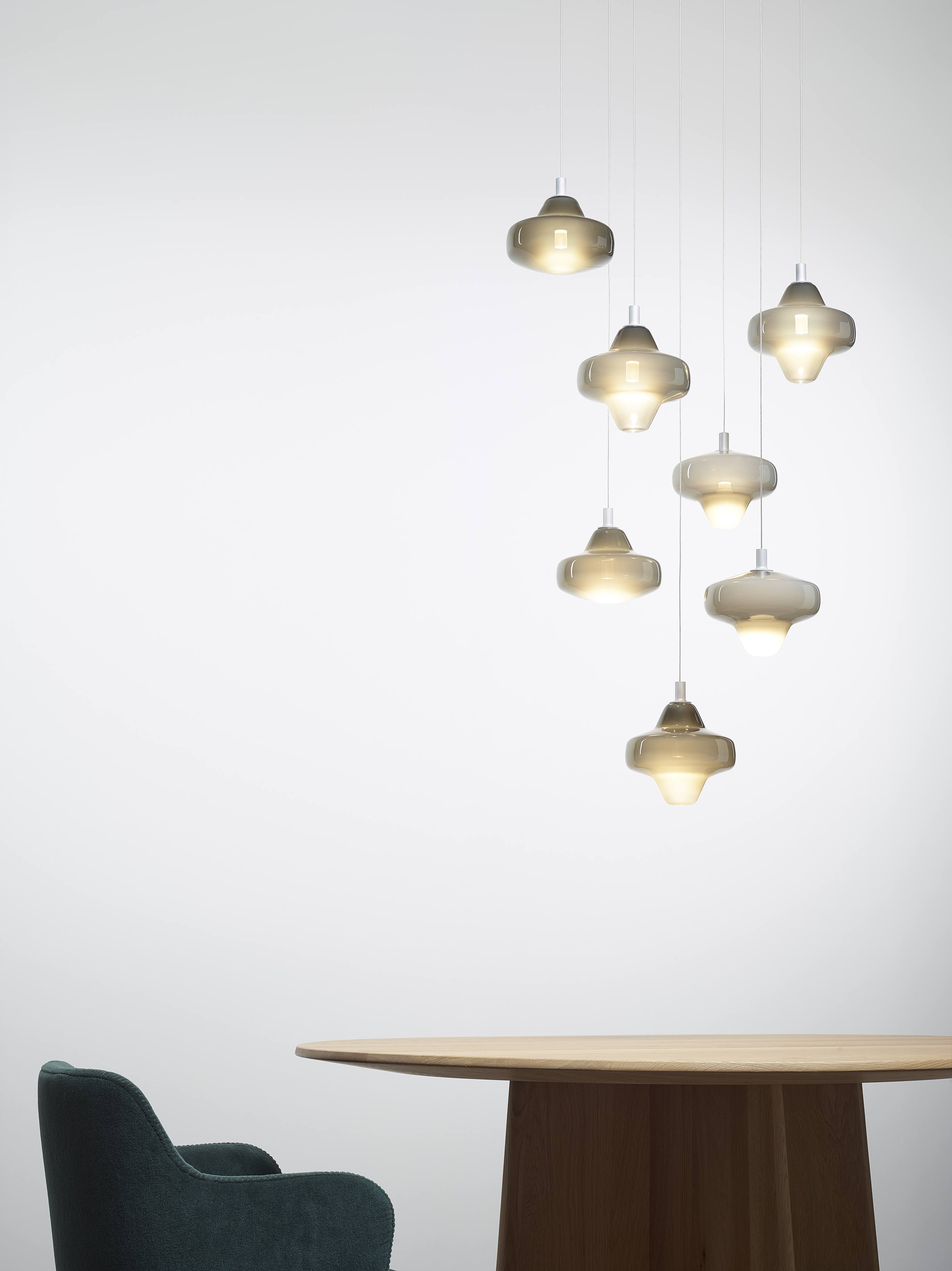 Závěsné svítidlo STARCLOUD skleněné foukané sklo