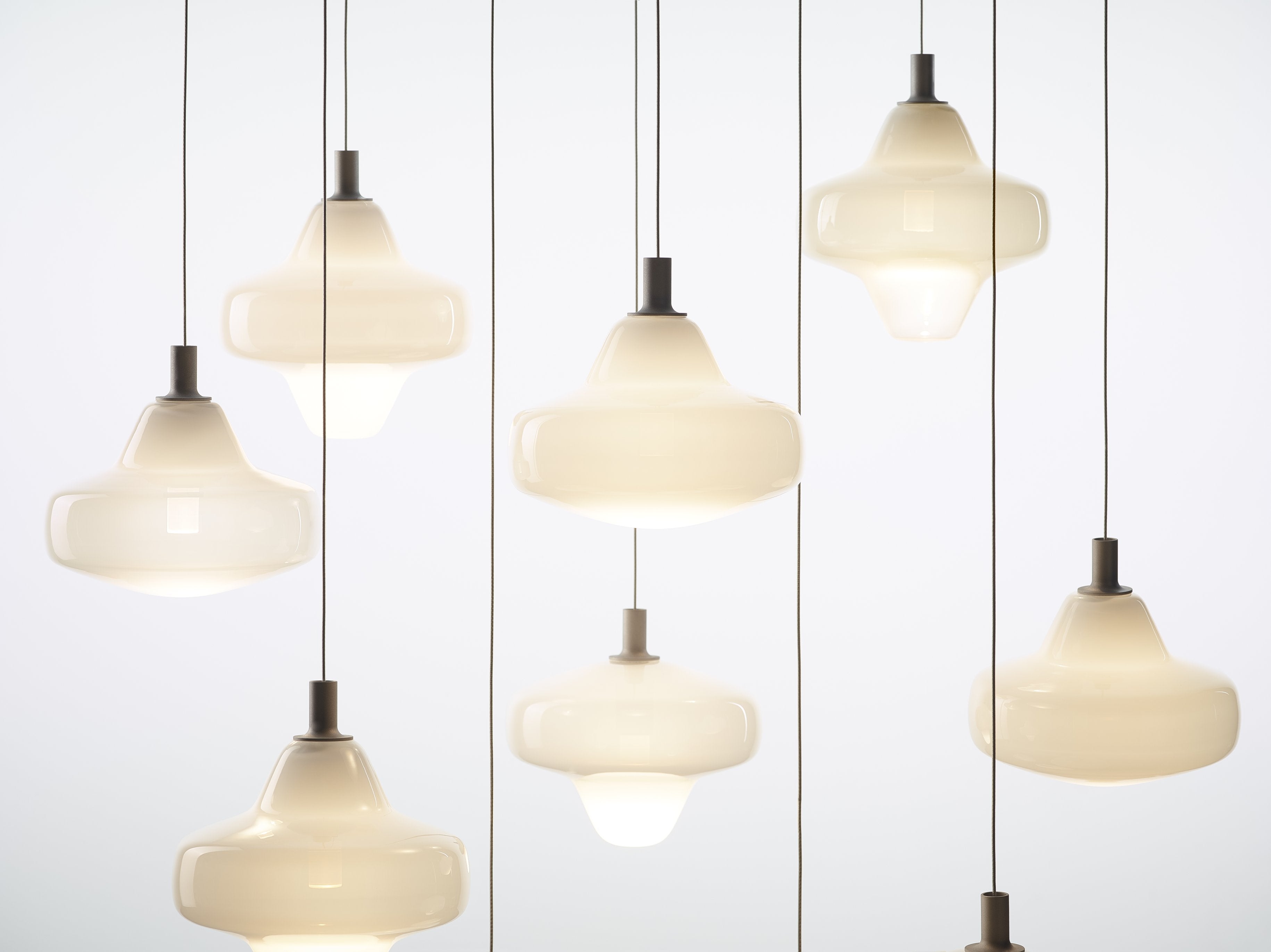 Závěsné svítidlo STARCLOUD skleněné foukané sklo