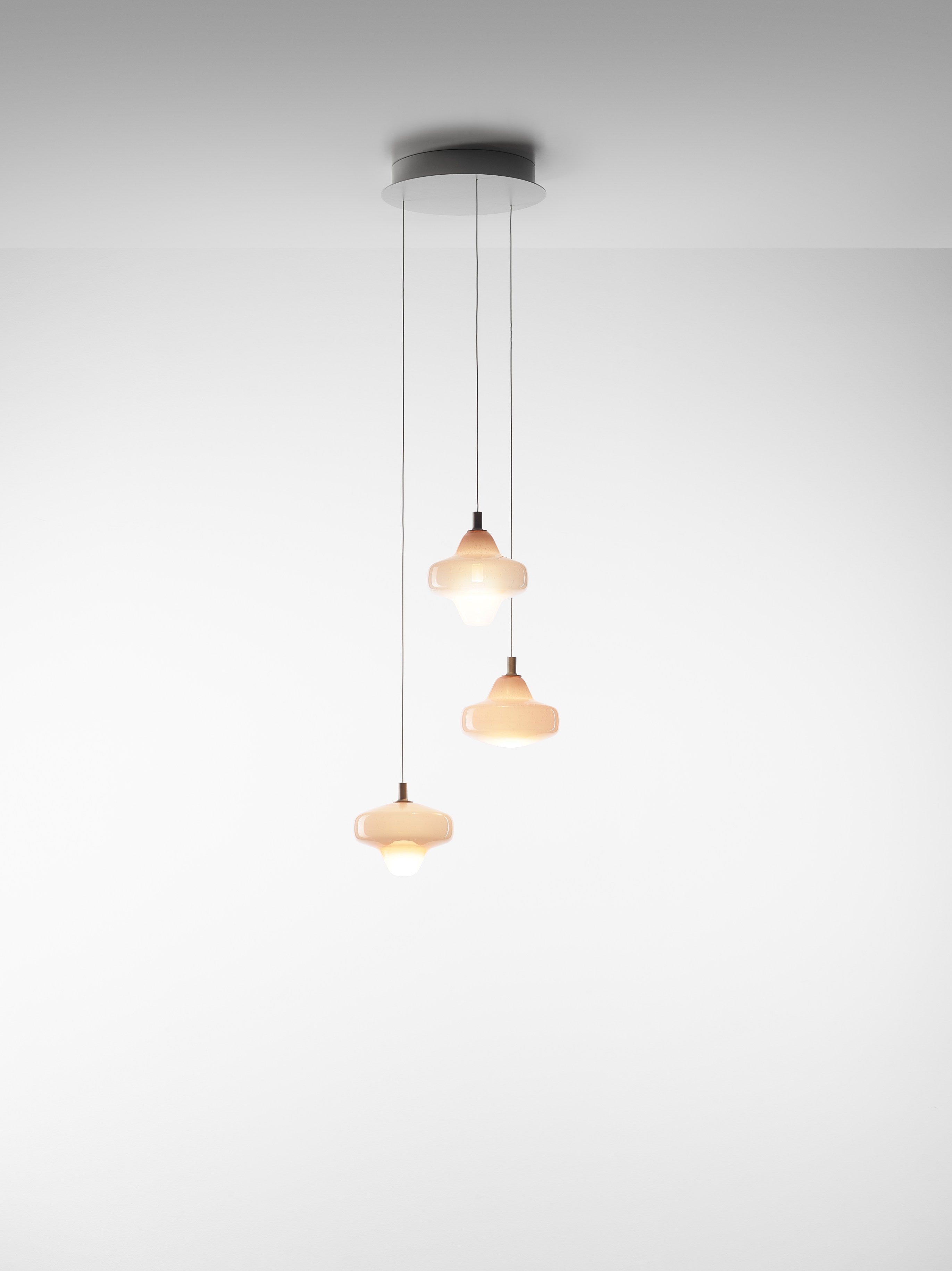 Závěsné svítidlo STARCLOUD skleněné foukané sklo