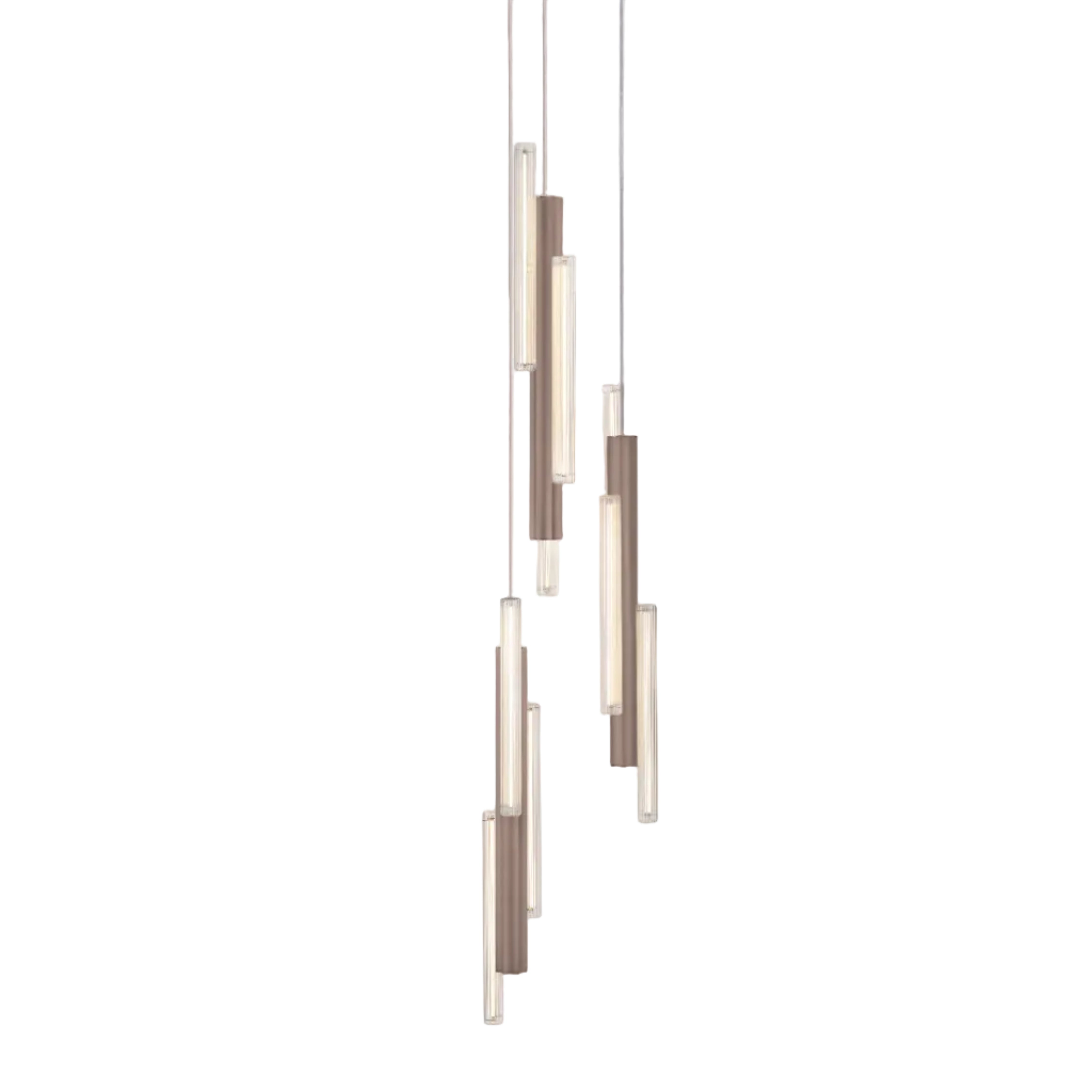 Lampa visící 3-bodová HAIL kartáčovaný bronz
