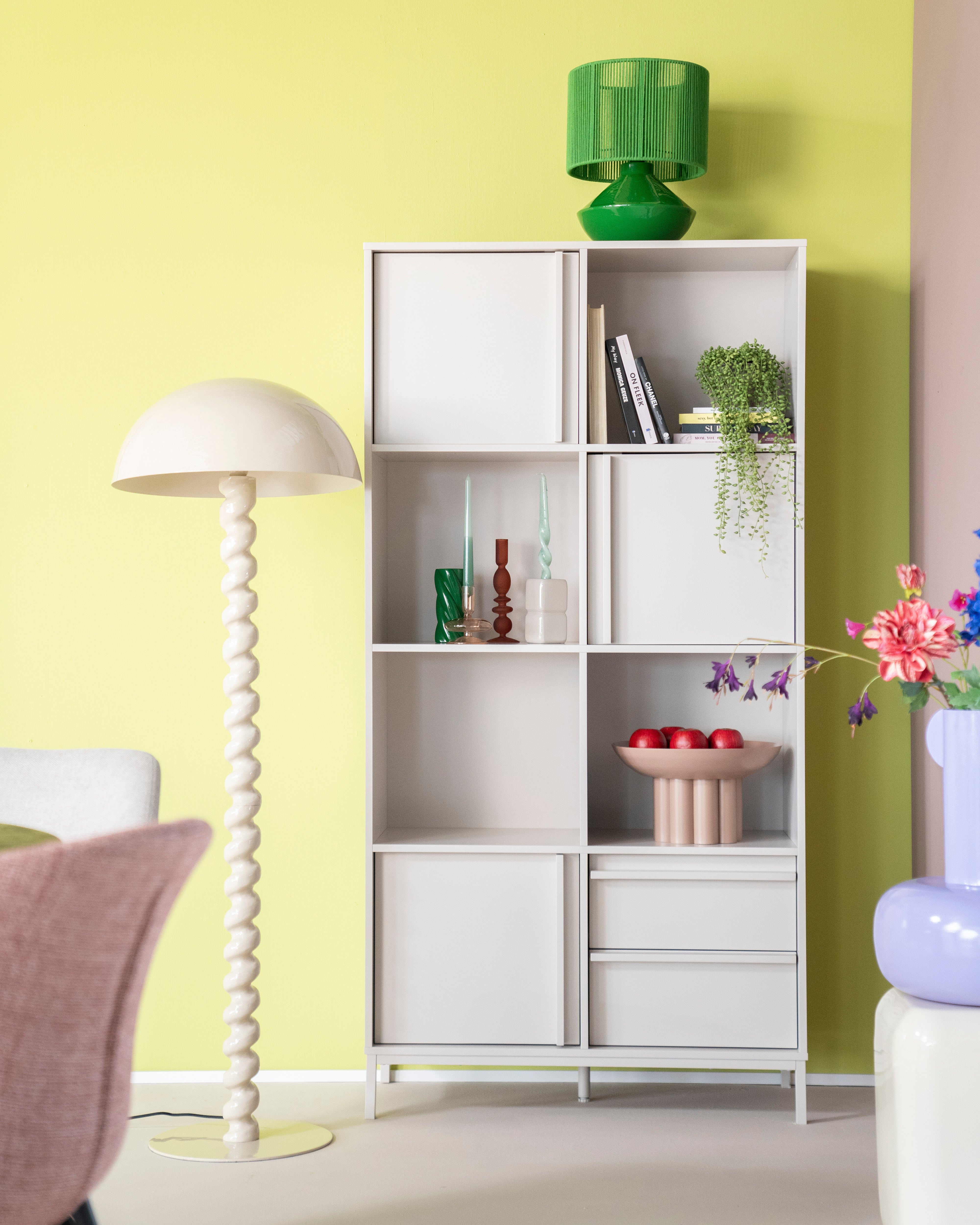 Podlahová lampa LUOX béžová