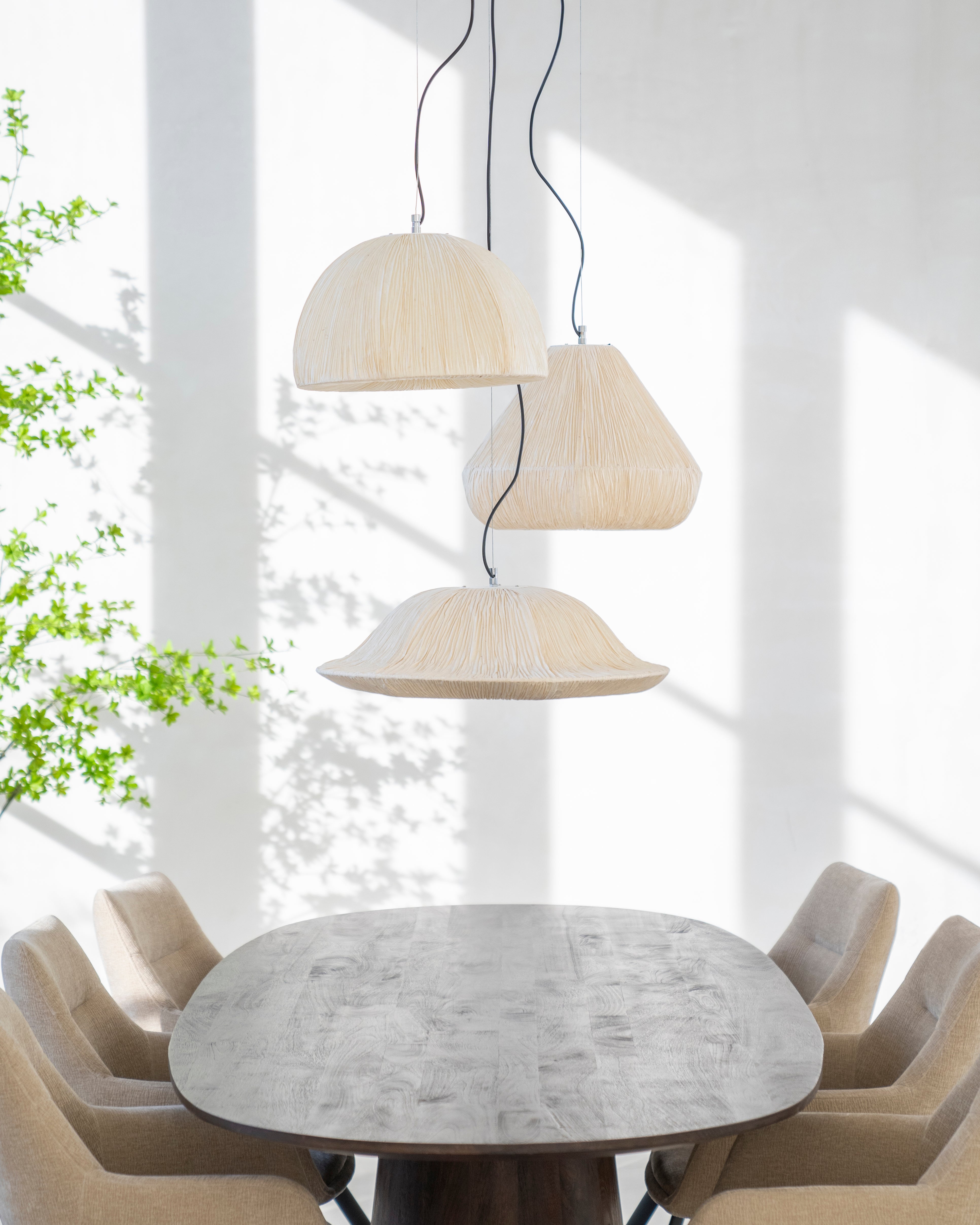 Pendant lamp LOKTA light beige paper