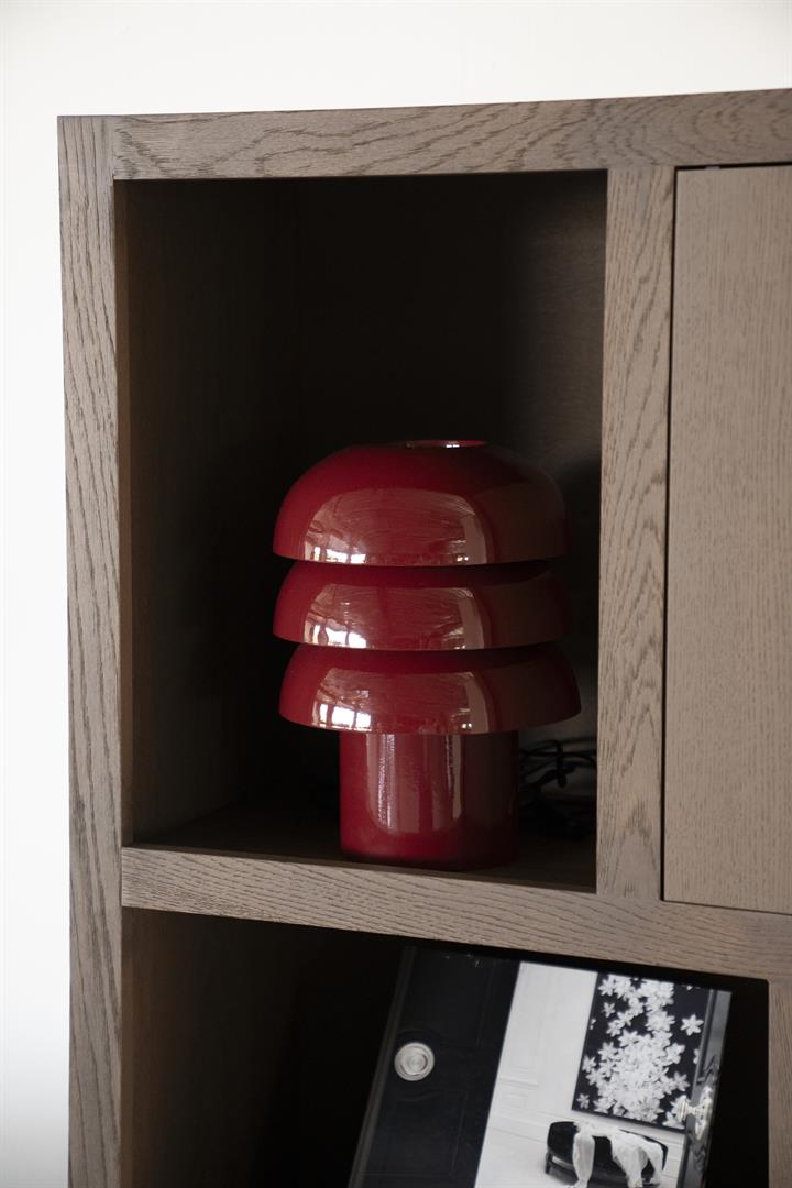 Stolní lampa CURO burgundová