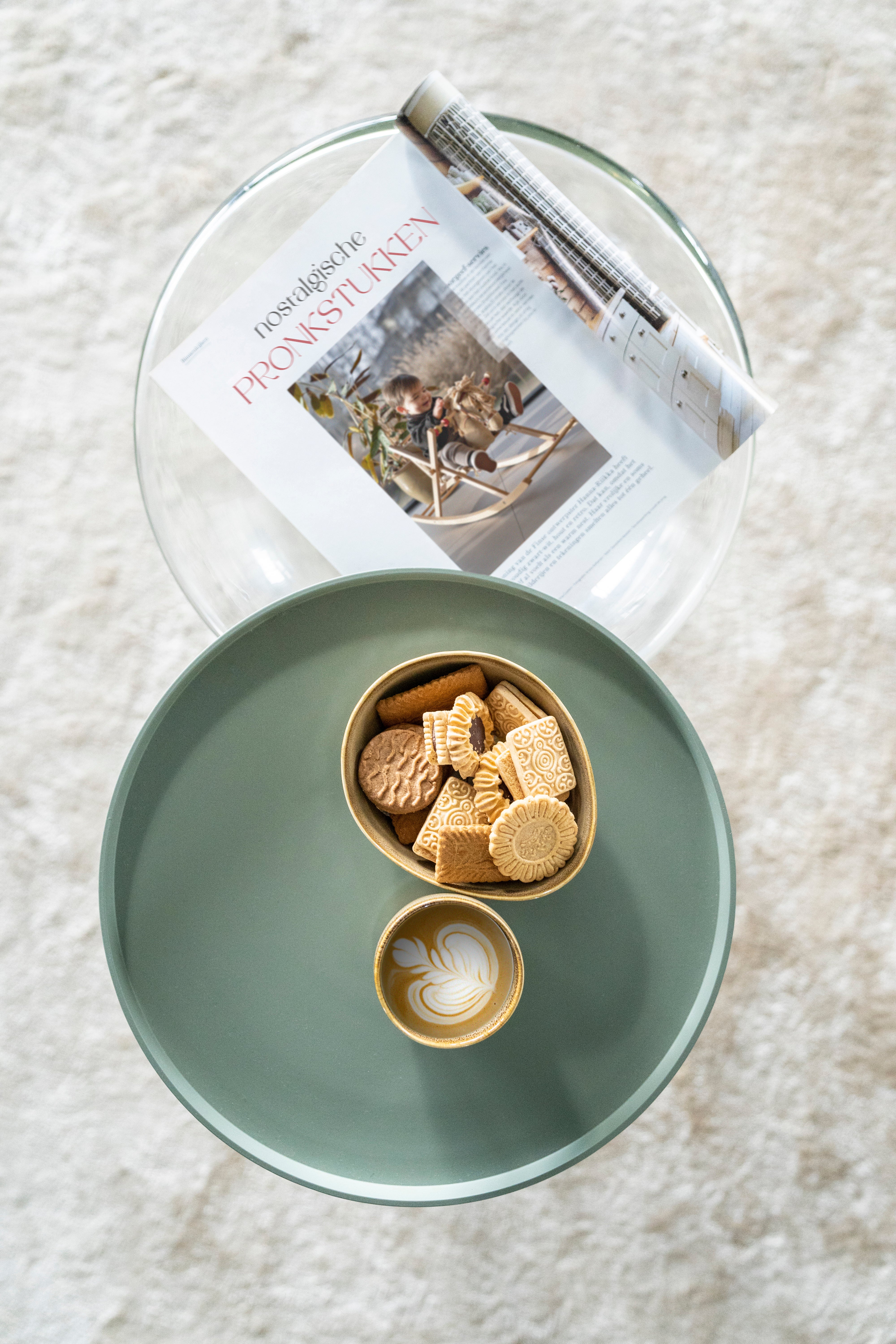 Boční stolek BEAN zelený