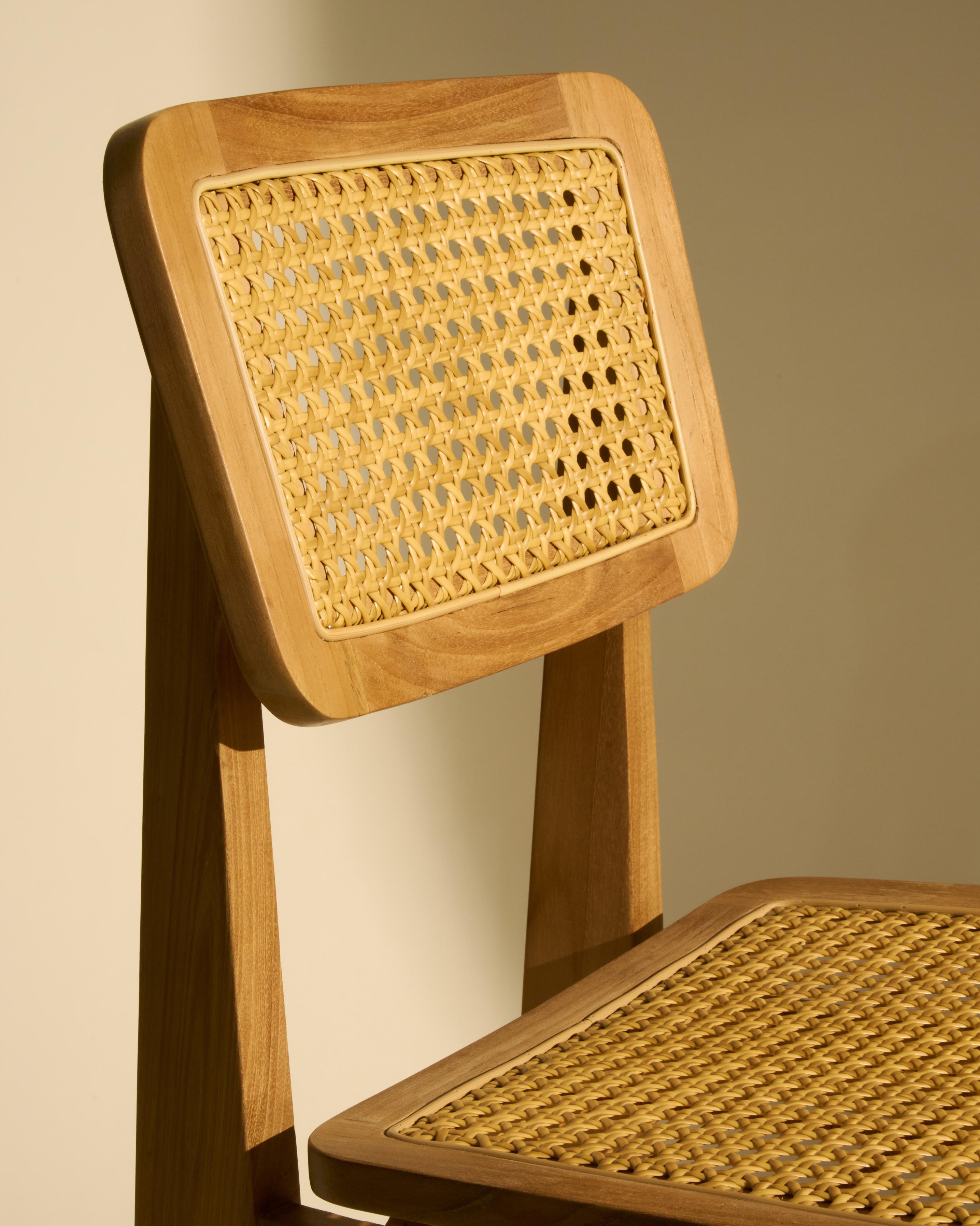 Zahradní křeslo C-CHAIR z teakového dřeva s pleteninou