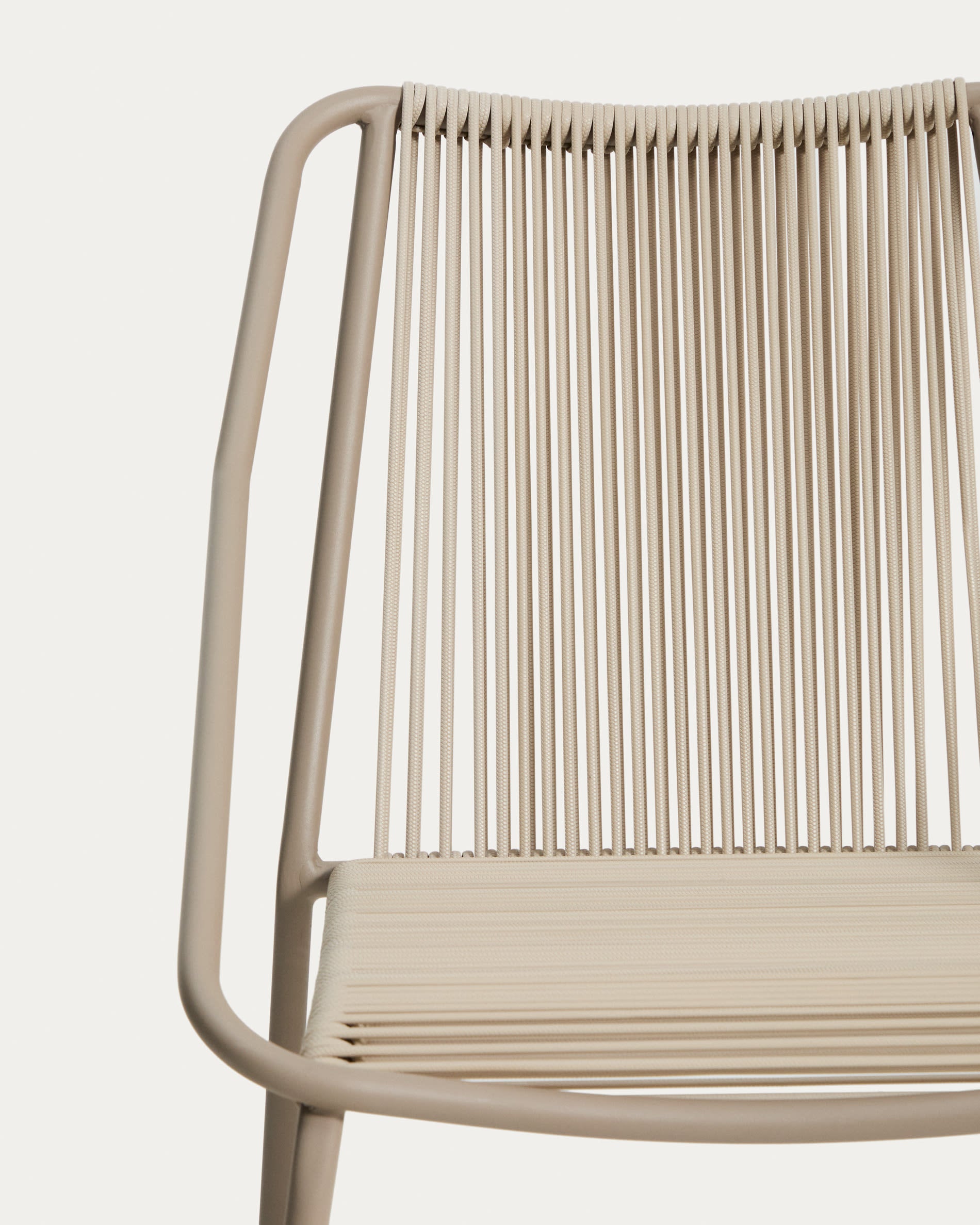 ZIVIA Ecru Garden Chair with Taupe Base