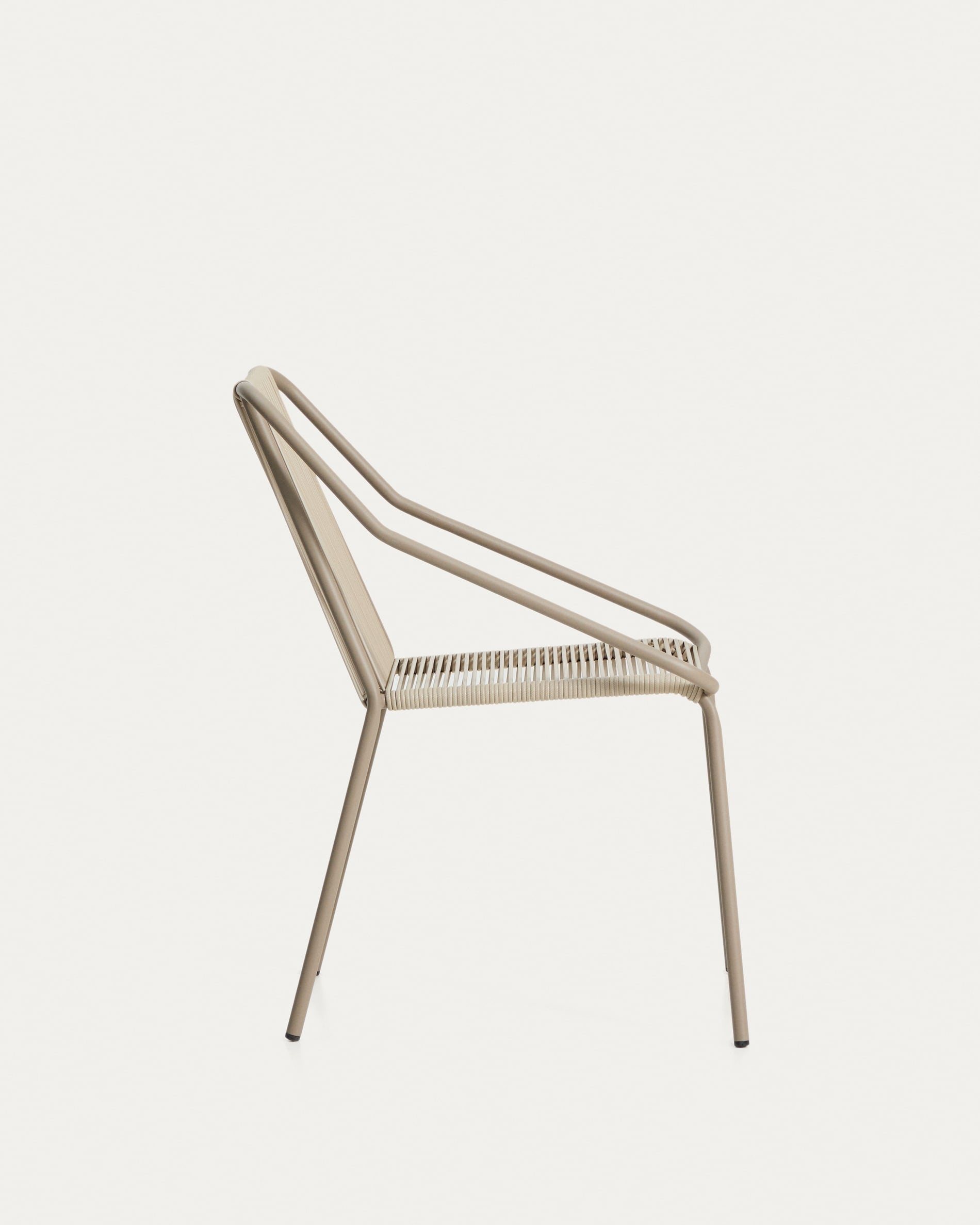ZIVIA Ecru Garden Chair with Taupe Base