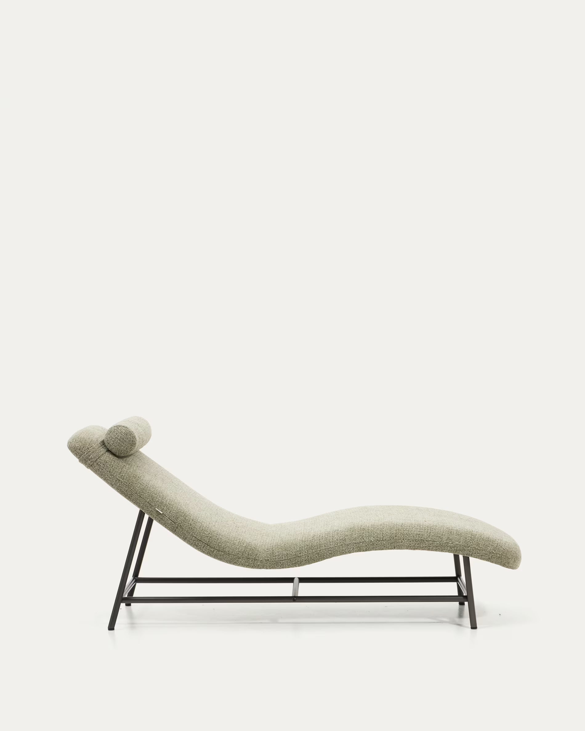 Szezlong OSLA jasně zelený s černým podstavcem